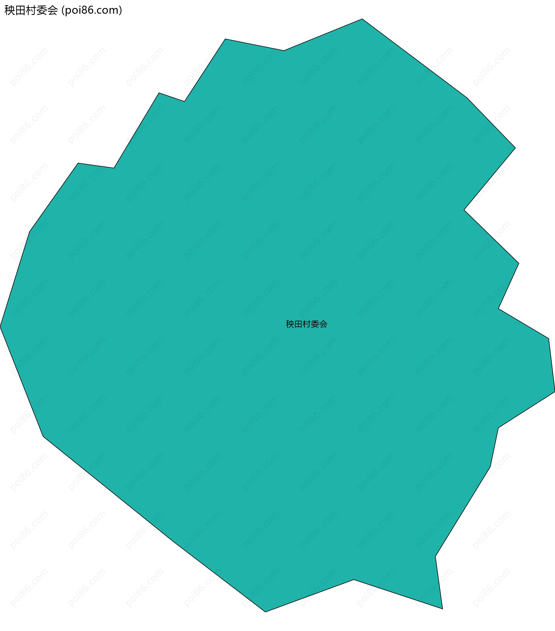 秧田村委会边界地图