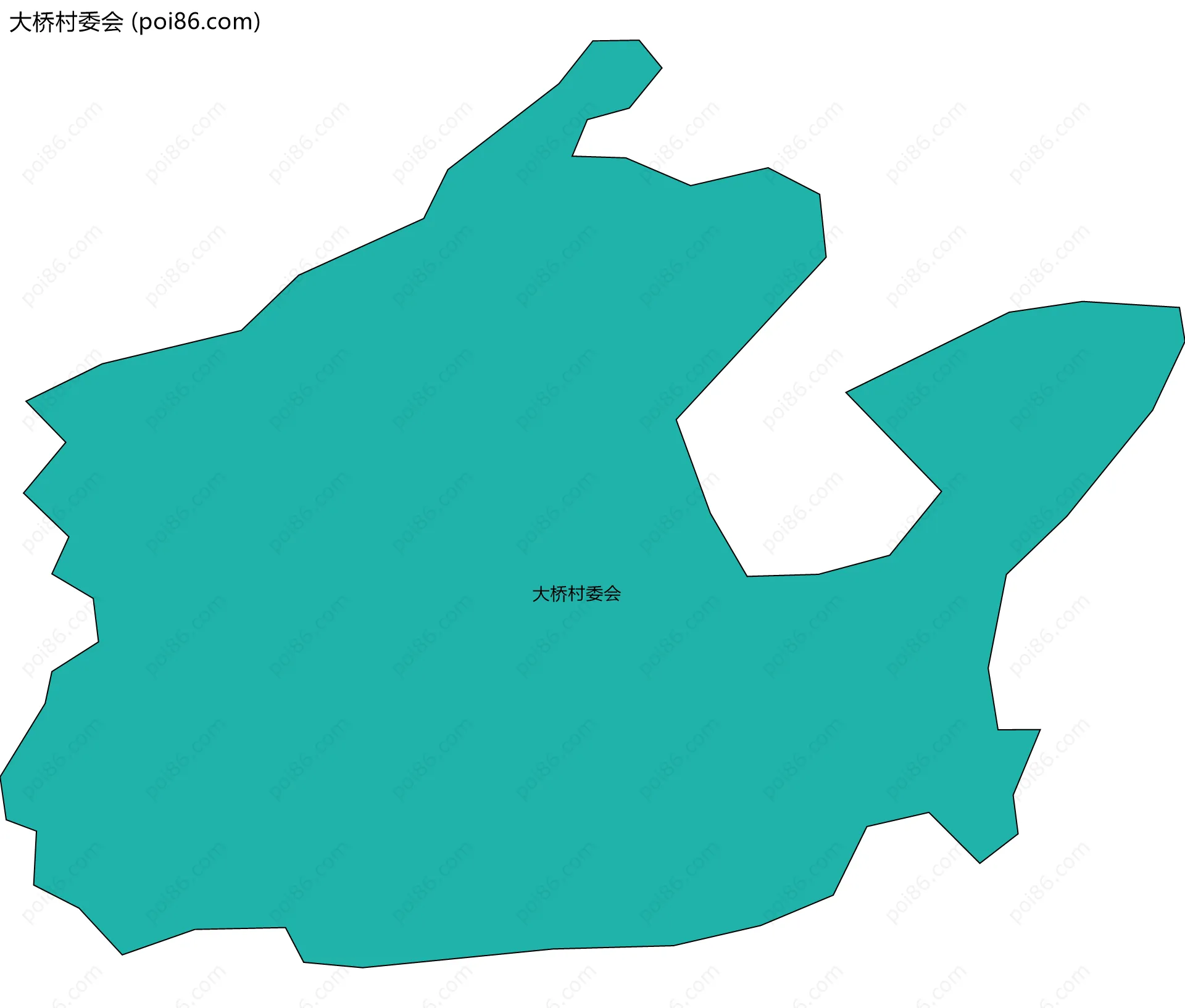 大桥村委会边界地图