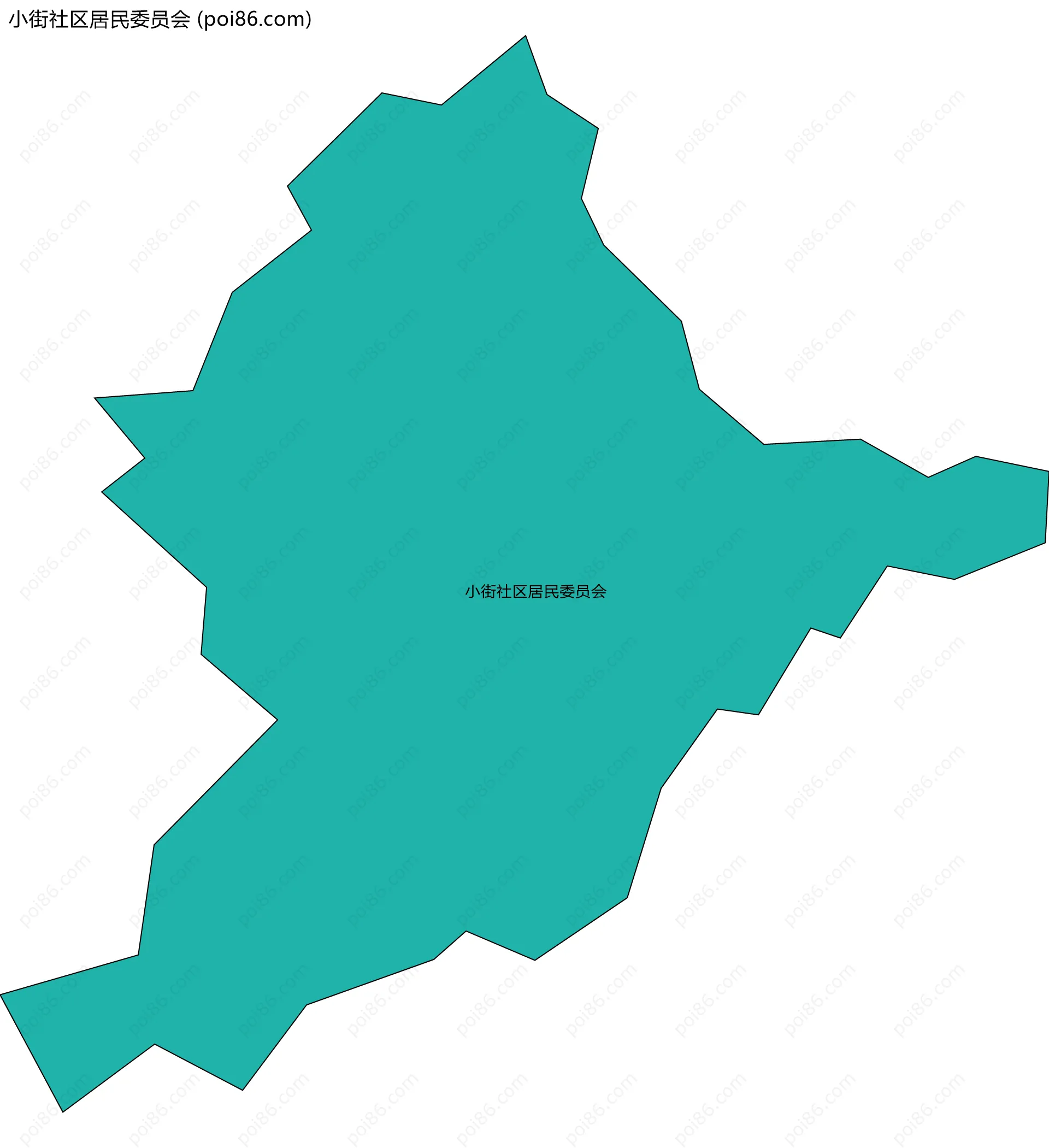 小街社区居民委员会边界地图