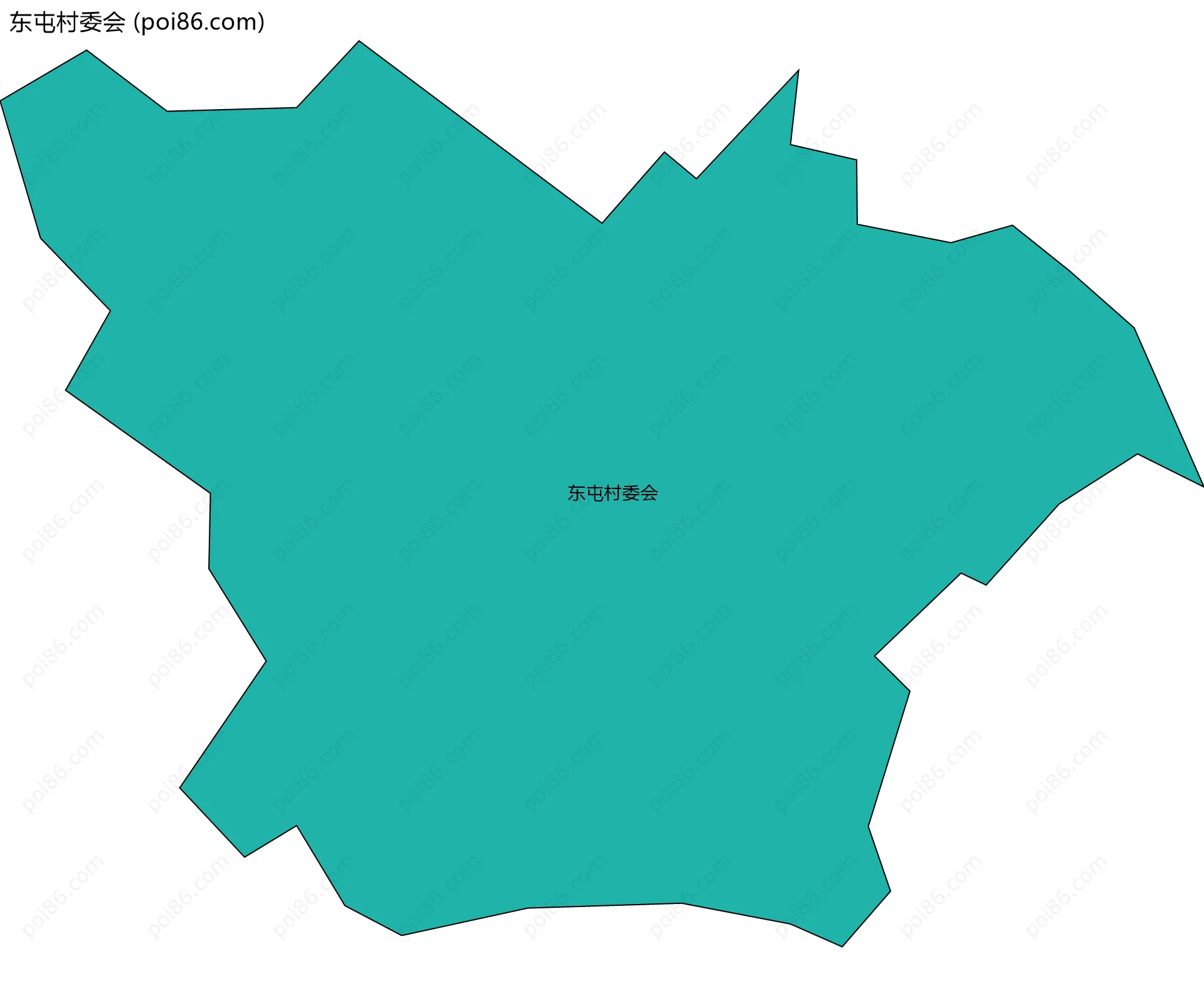 东屯村委会边界地图