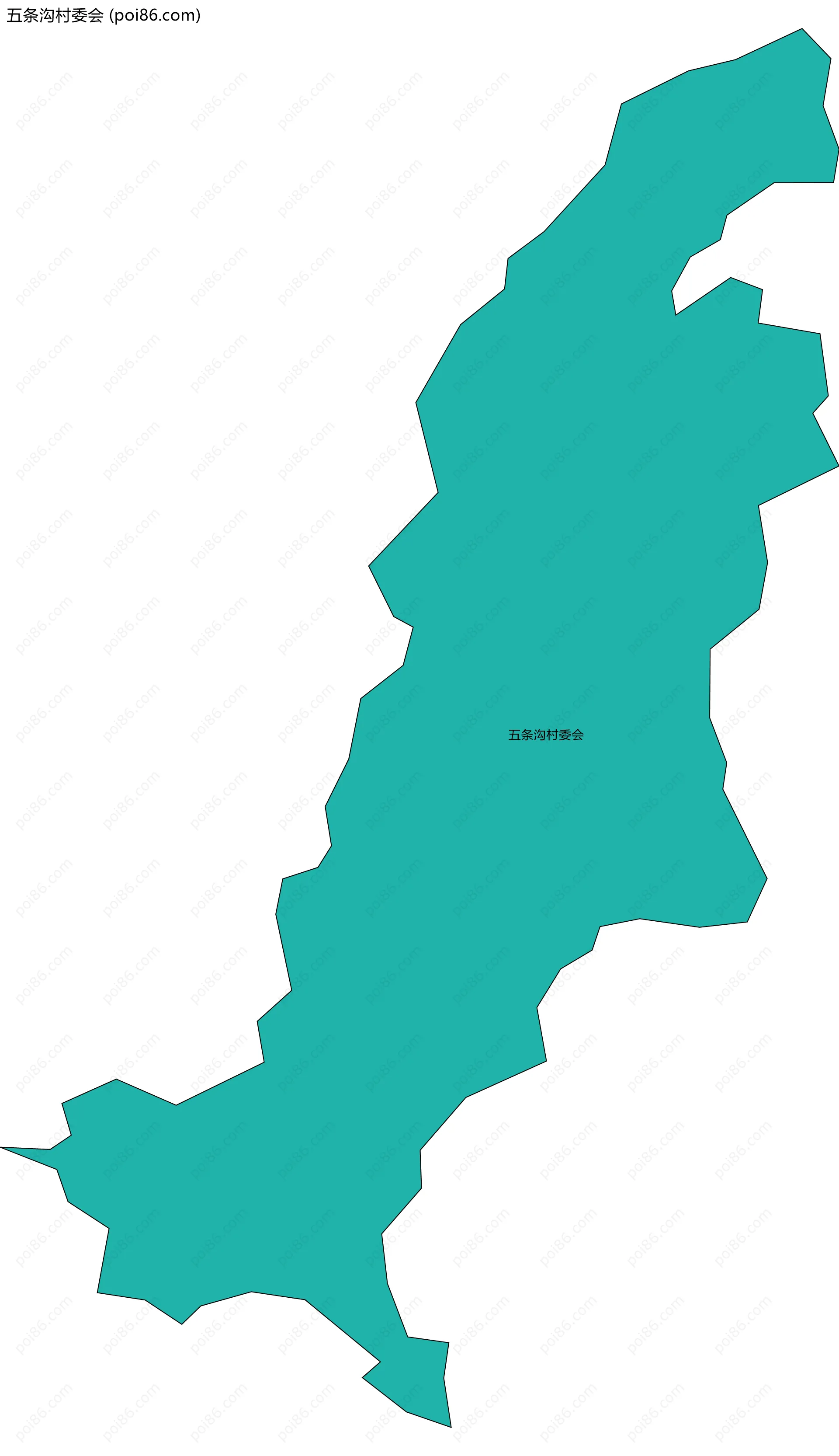 五条沟村委会边界地图