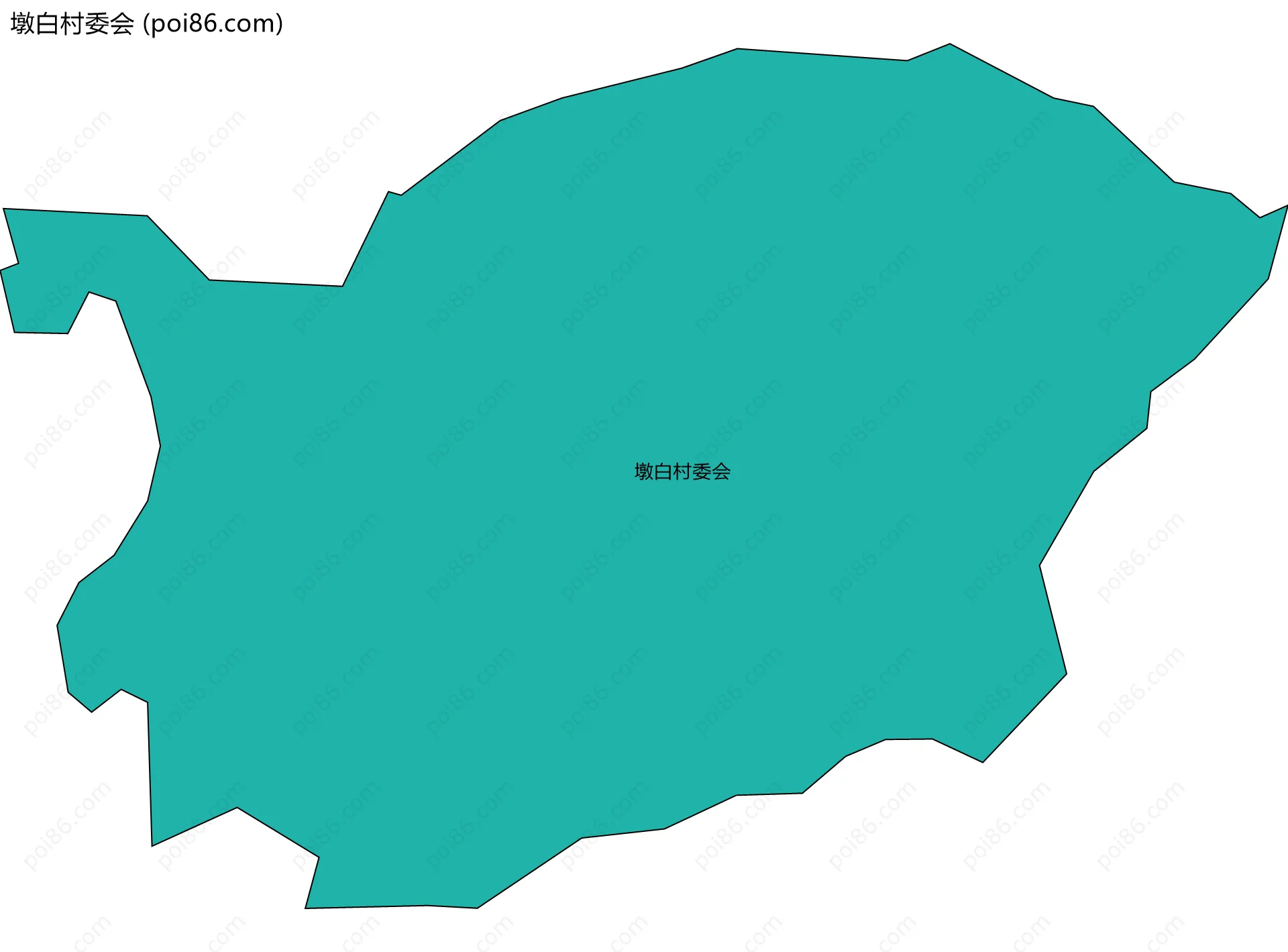 墩白村委会边界地图