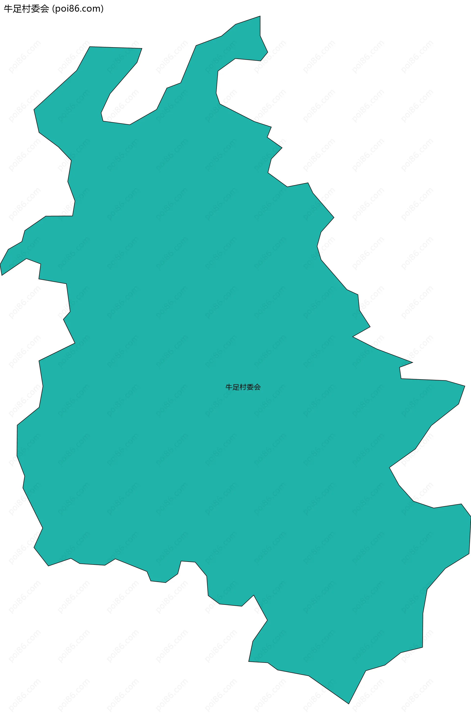 牛足村委会边界地图