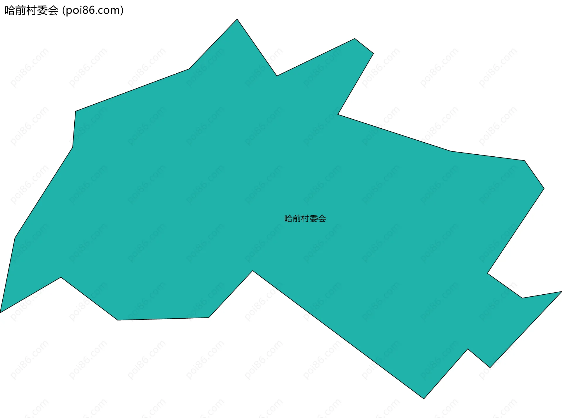 哈前村委会边界地图