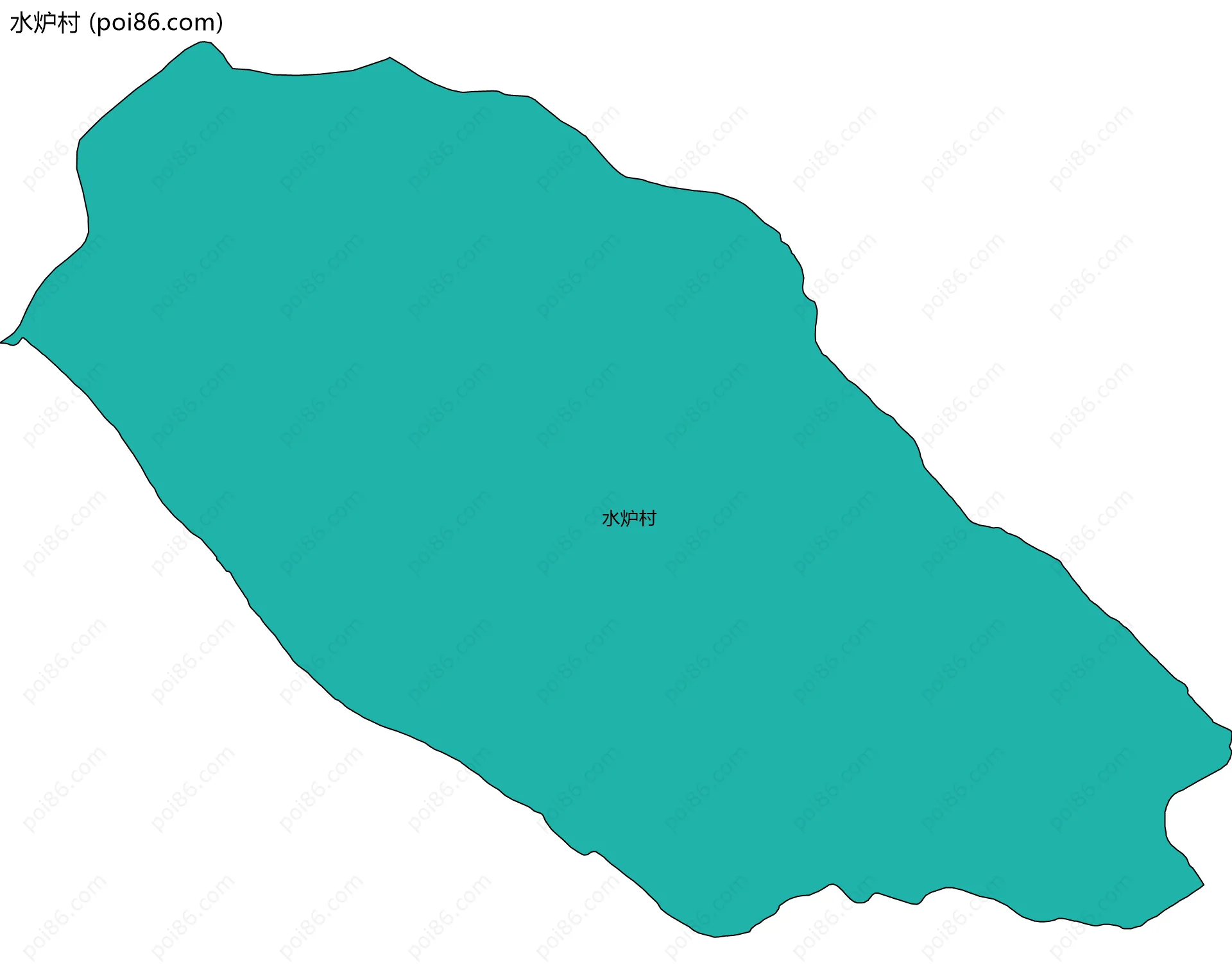 水炉村边界地图
