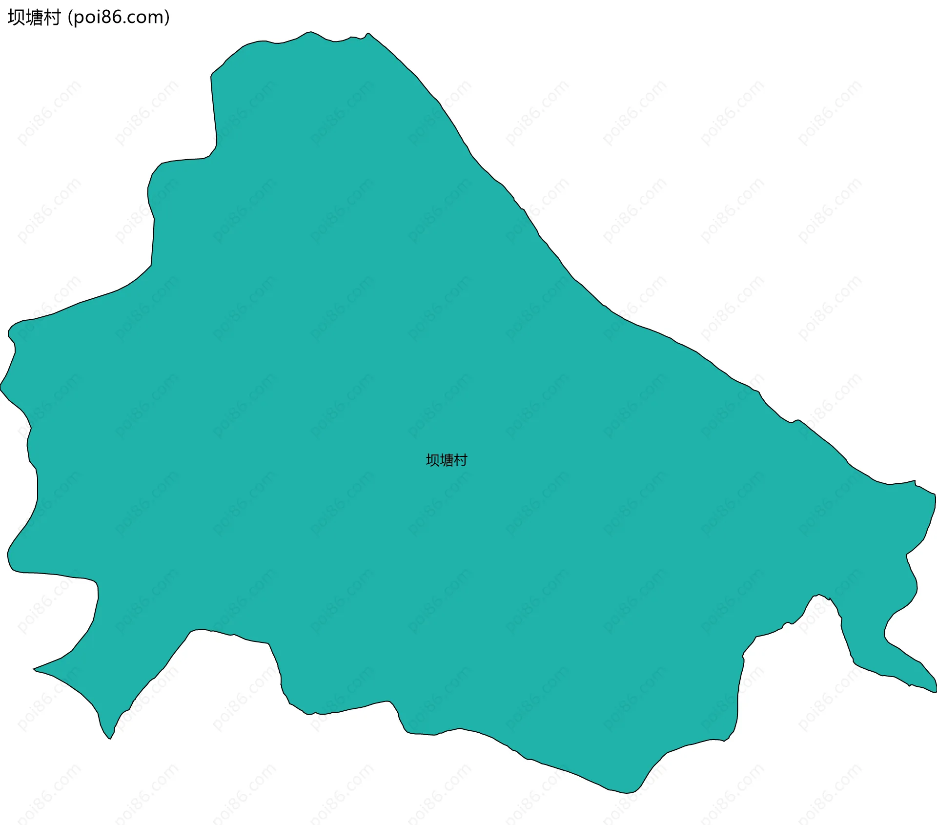 坝塘村边界地图