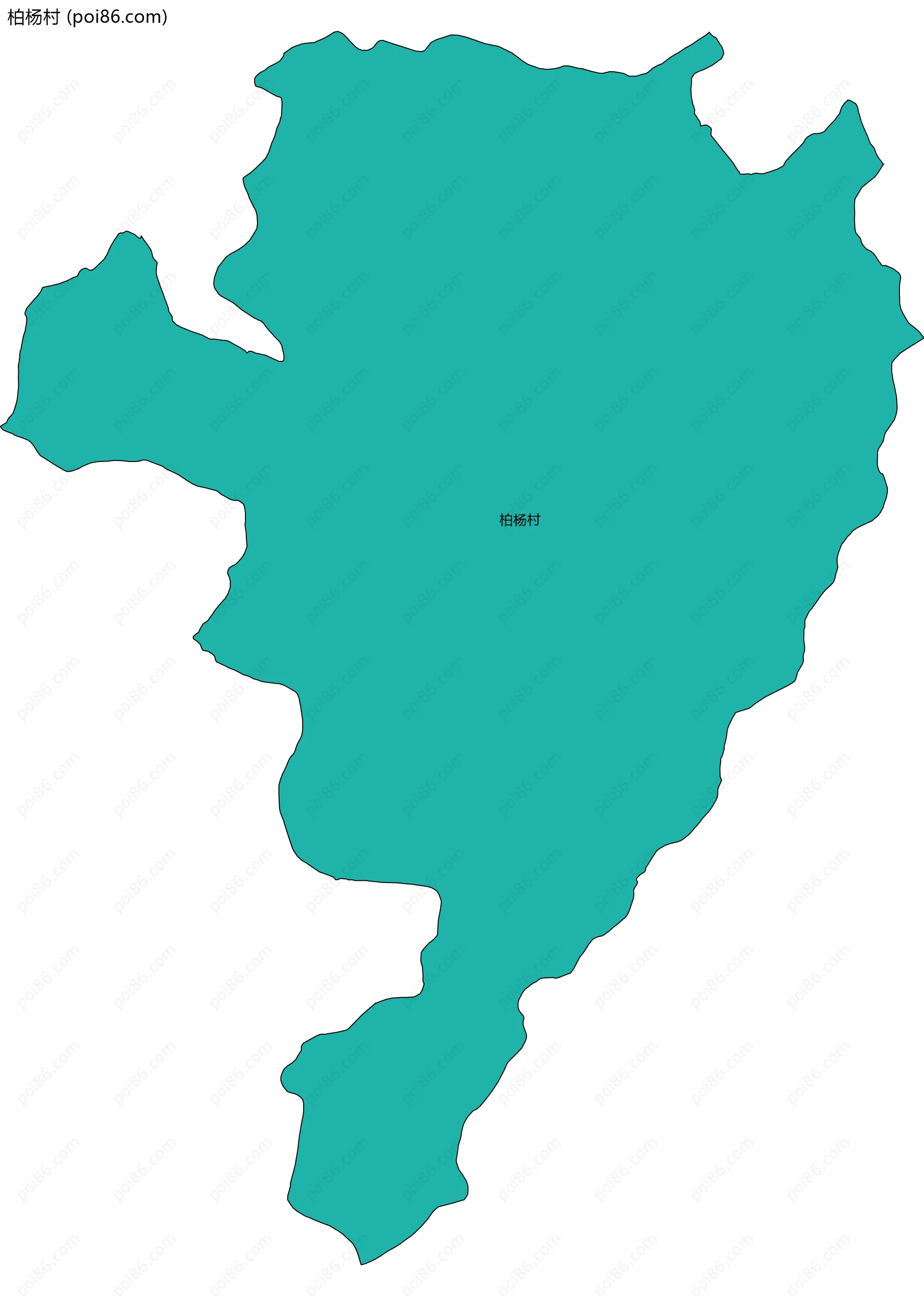 柏杨村边界地图