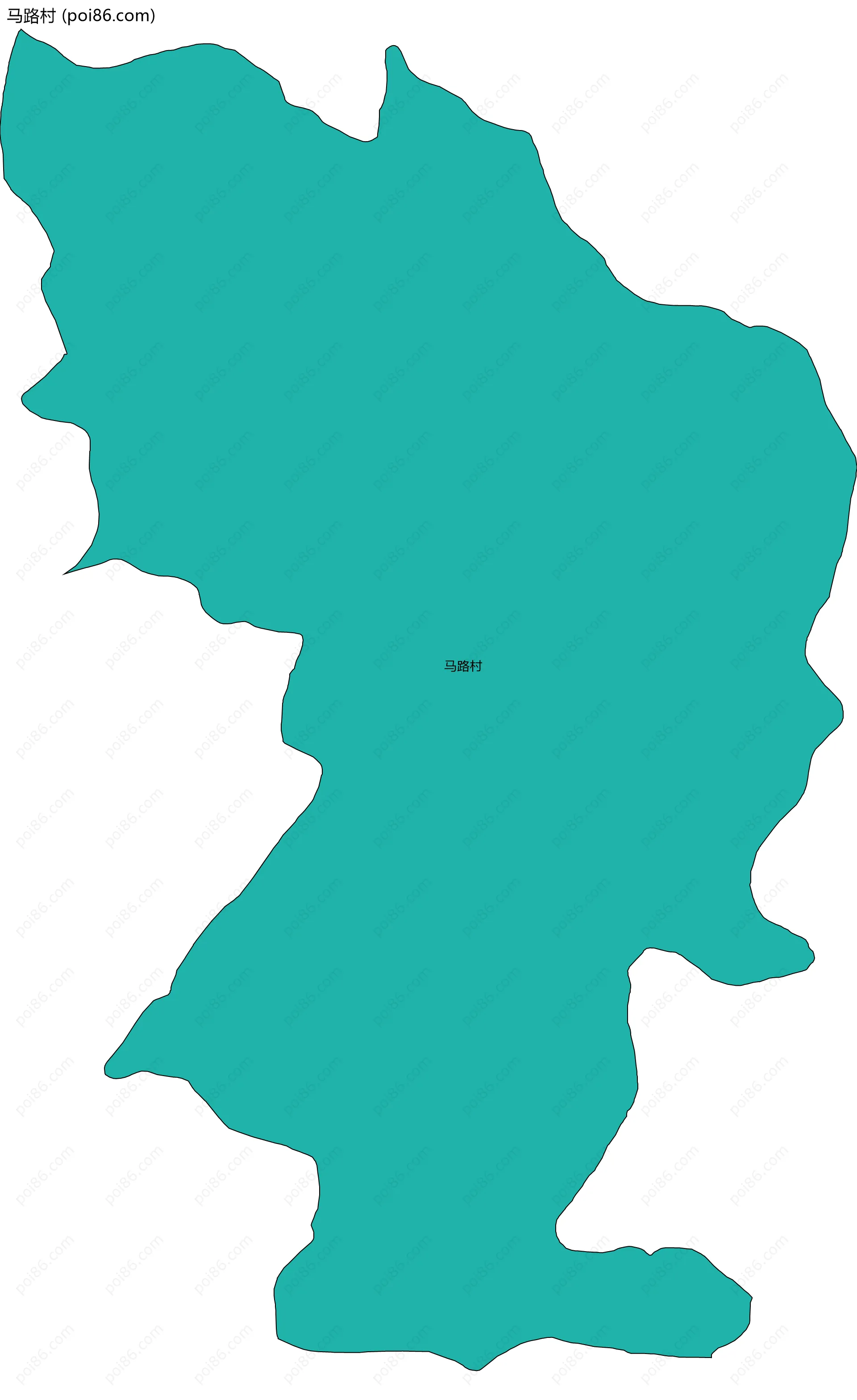 马路村边界地图