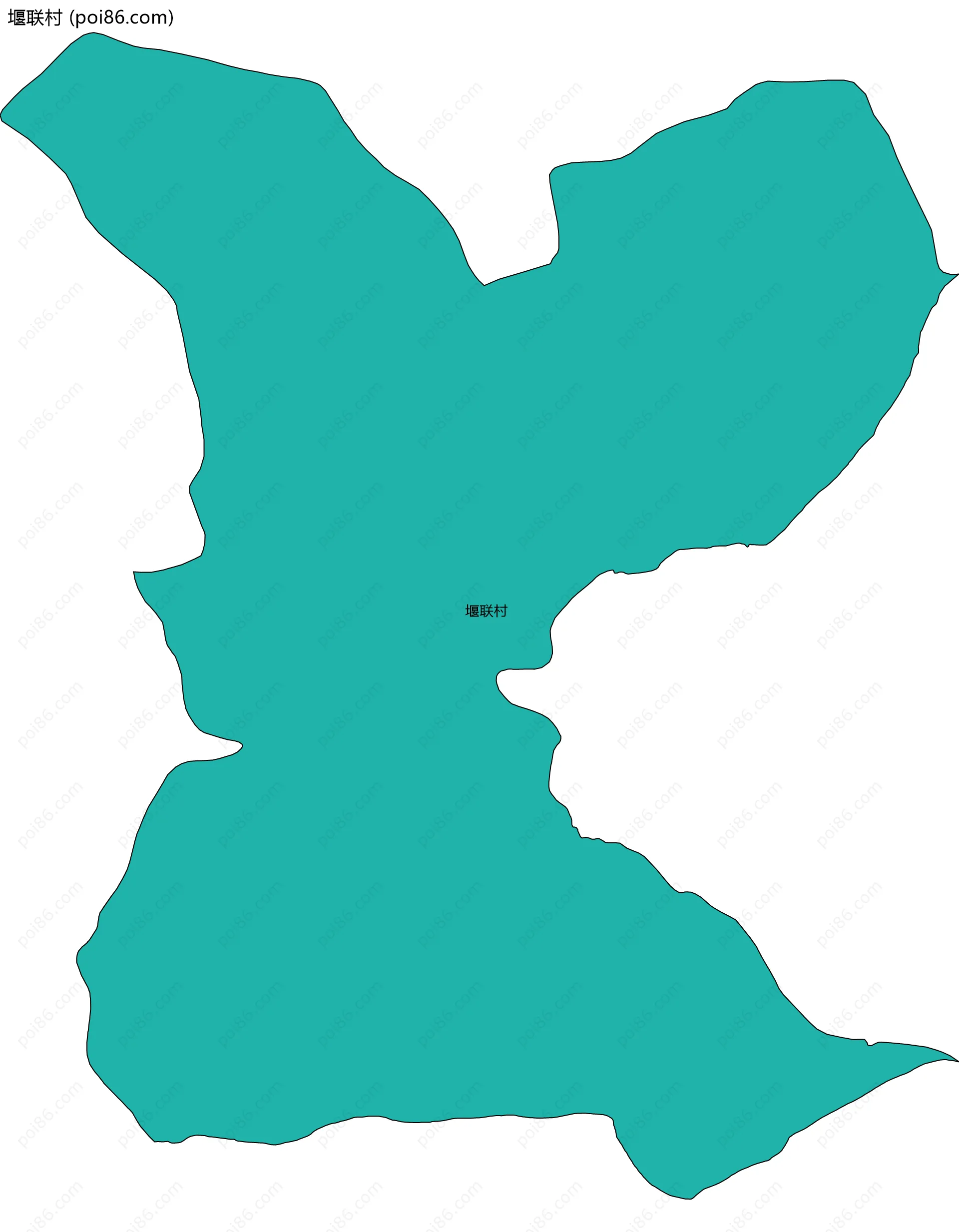 堰联村边界地图