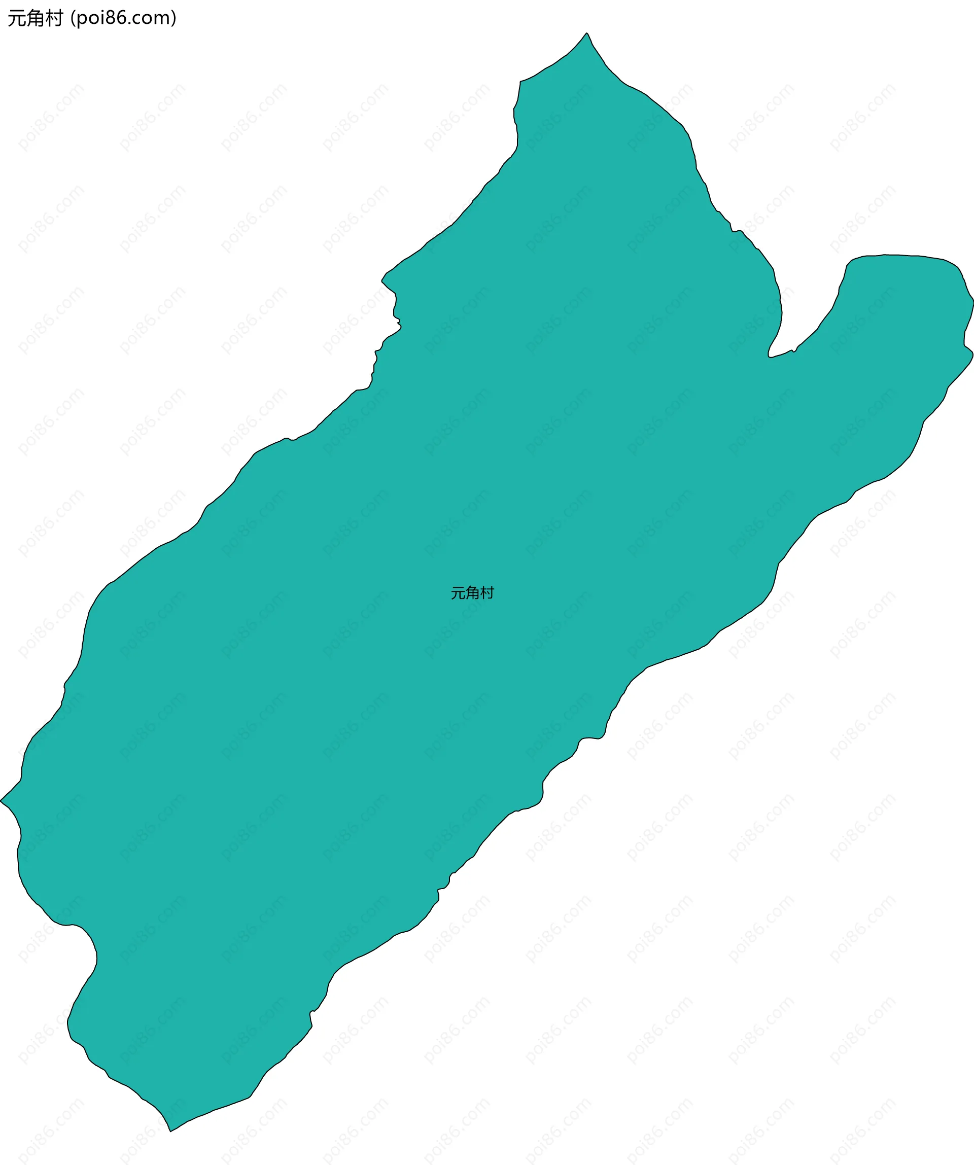 元角村边界地图