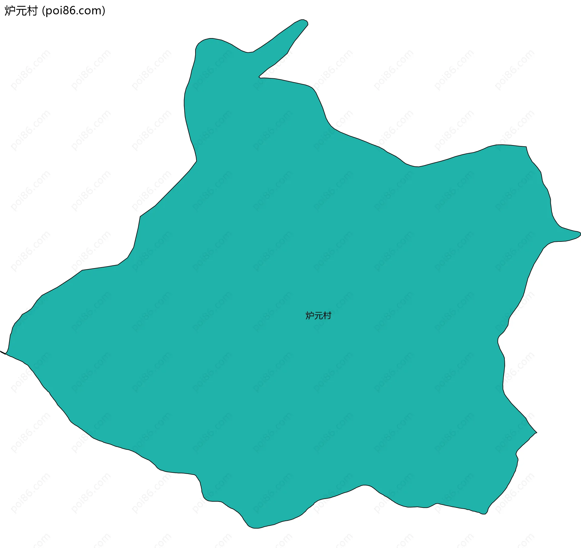 炉元村边界地图