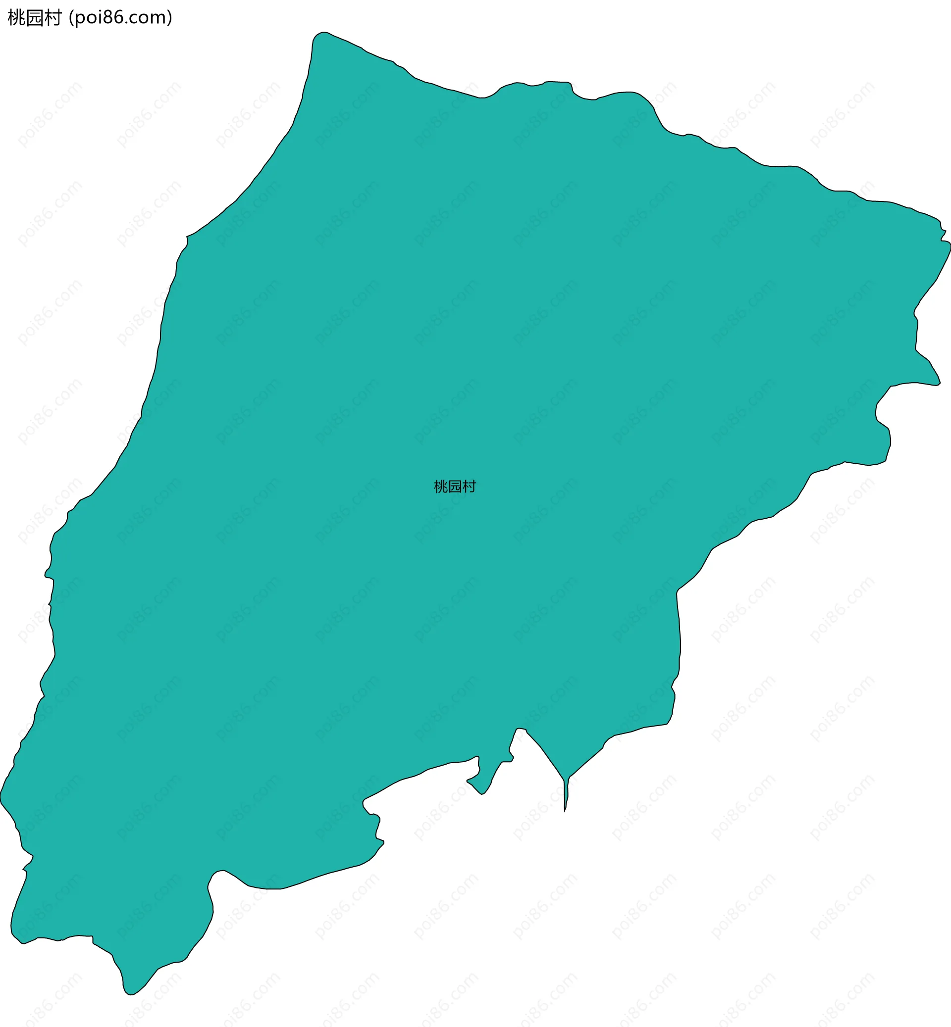 桃园村边界地图