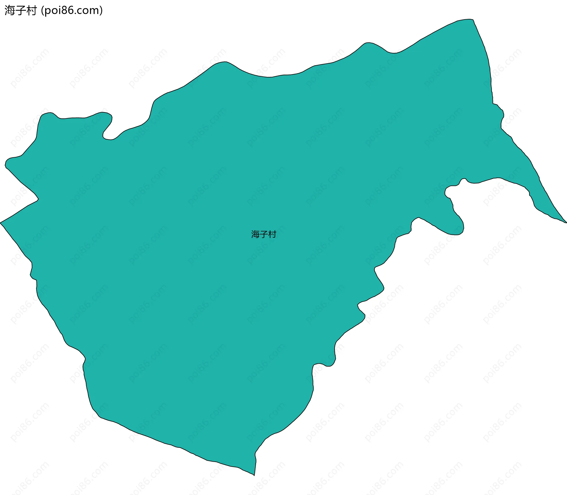 海子村边界地图