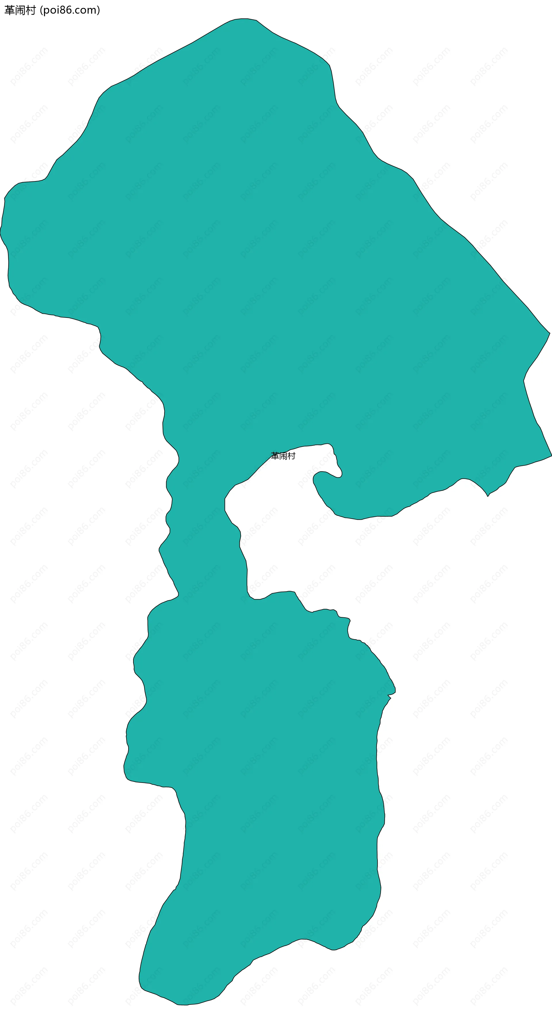 革闹村边界地图