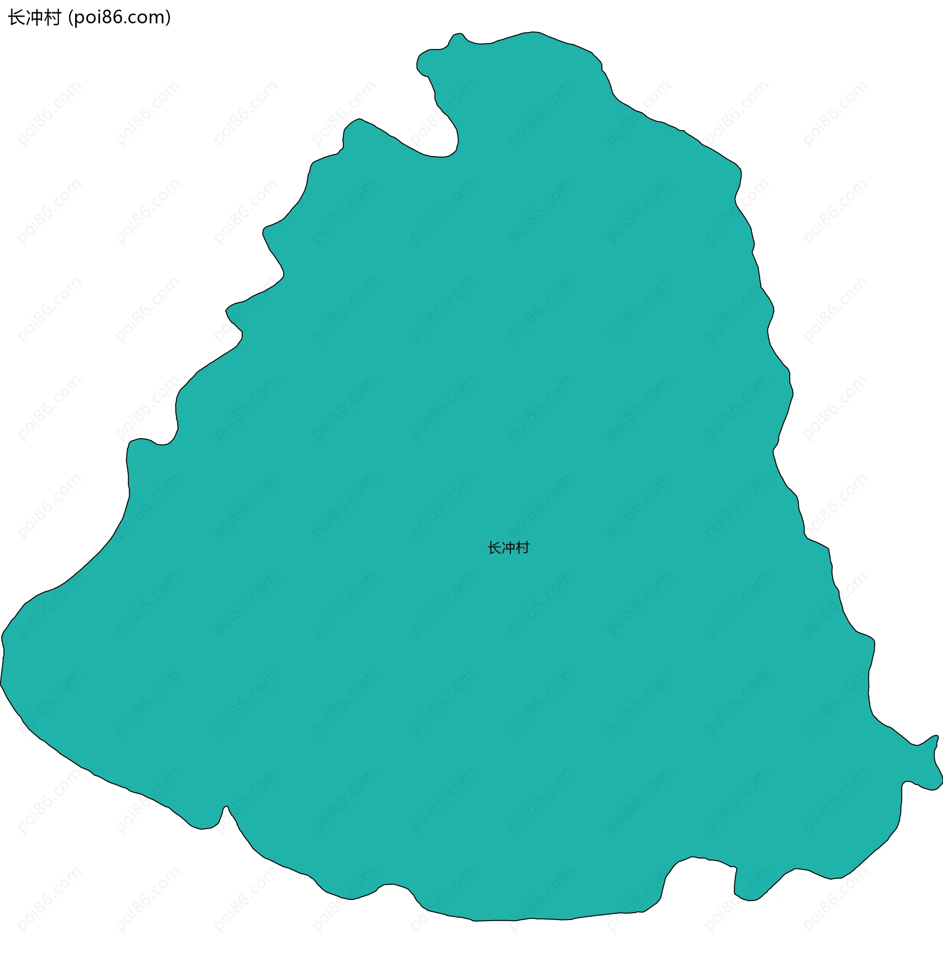 长冲村边界地图