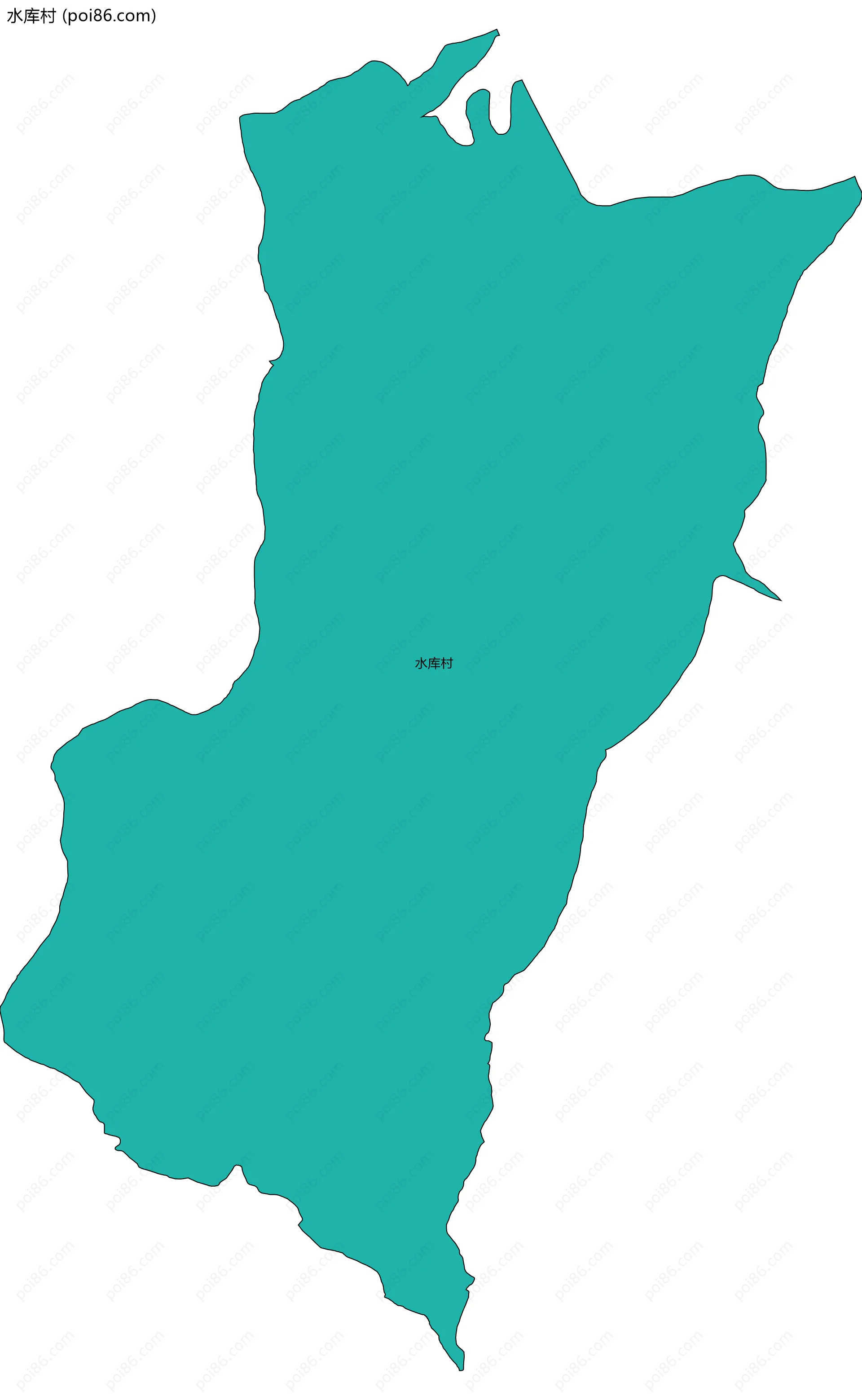 水库村边界地图