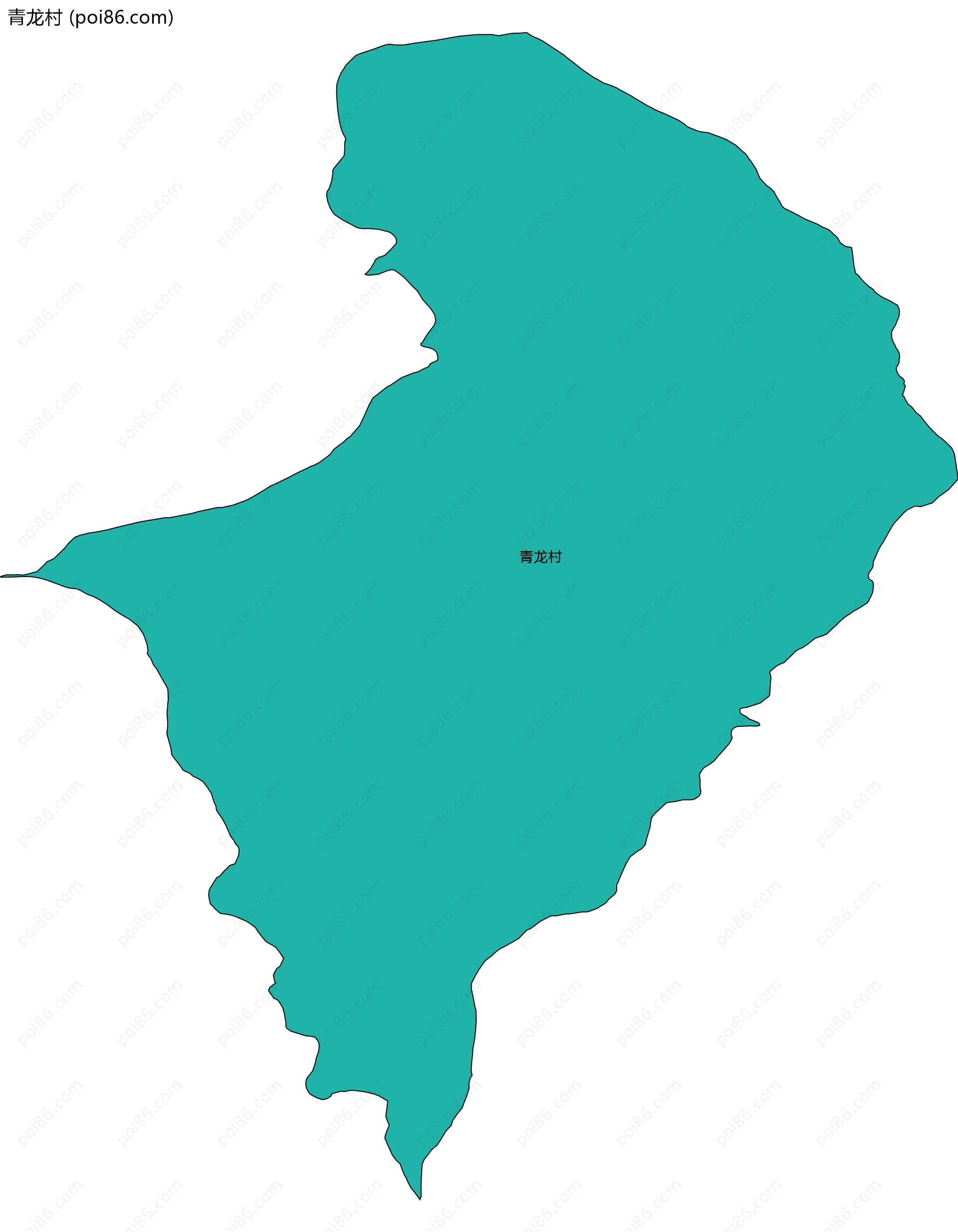 青龙村边界地图