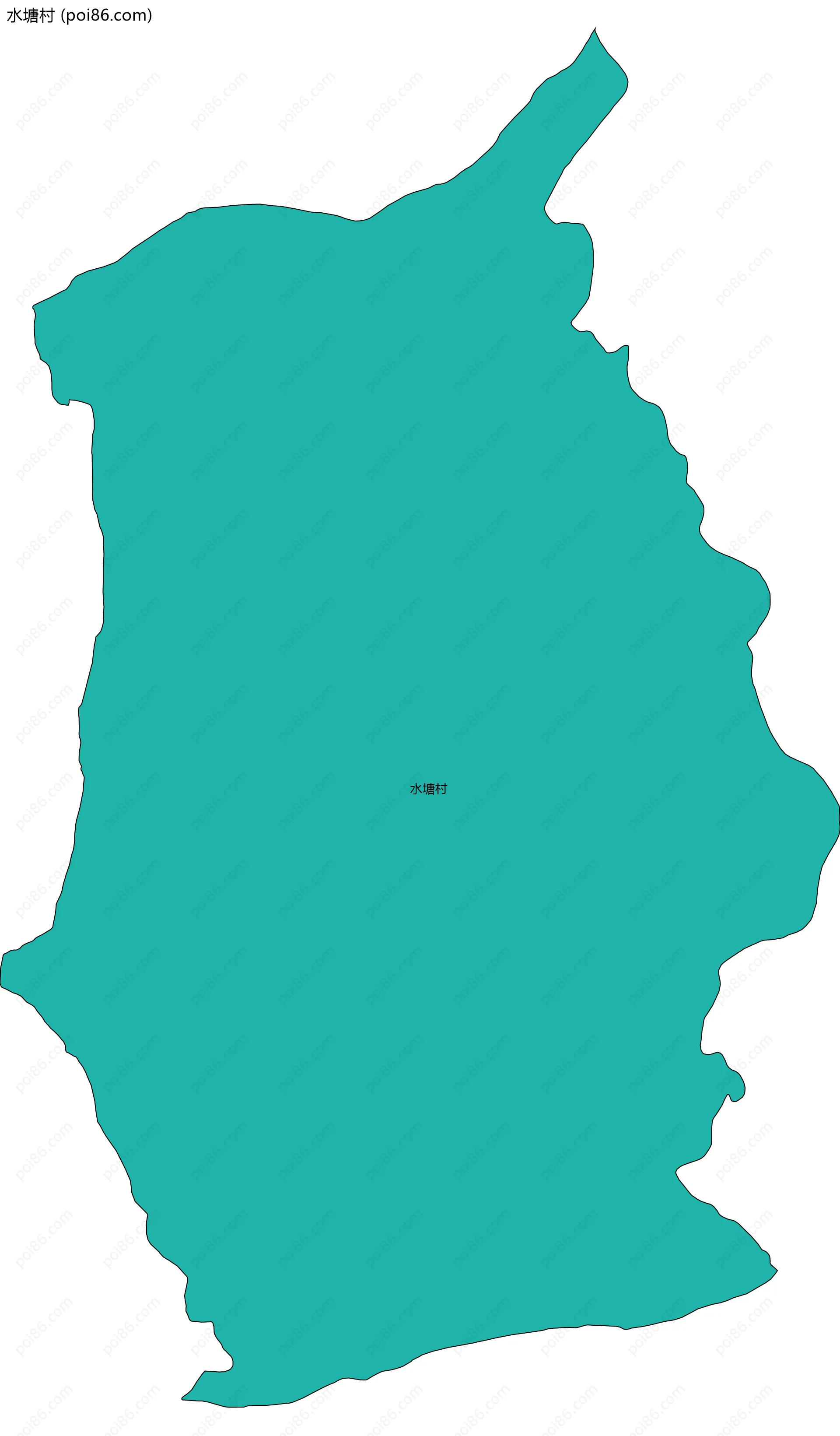 水塘村边界地图