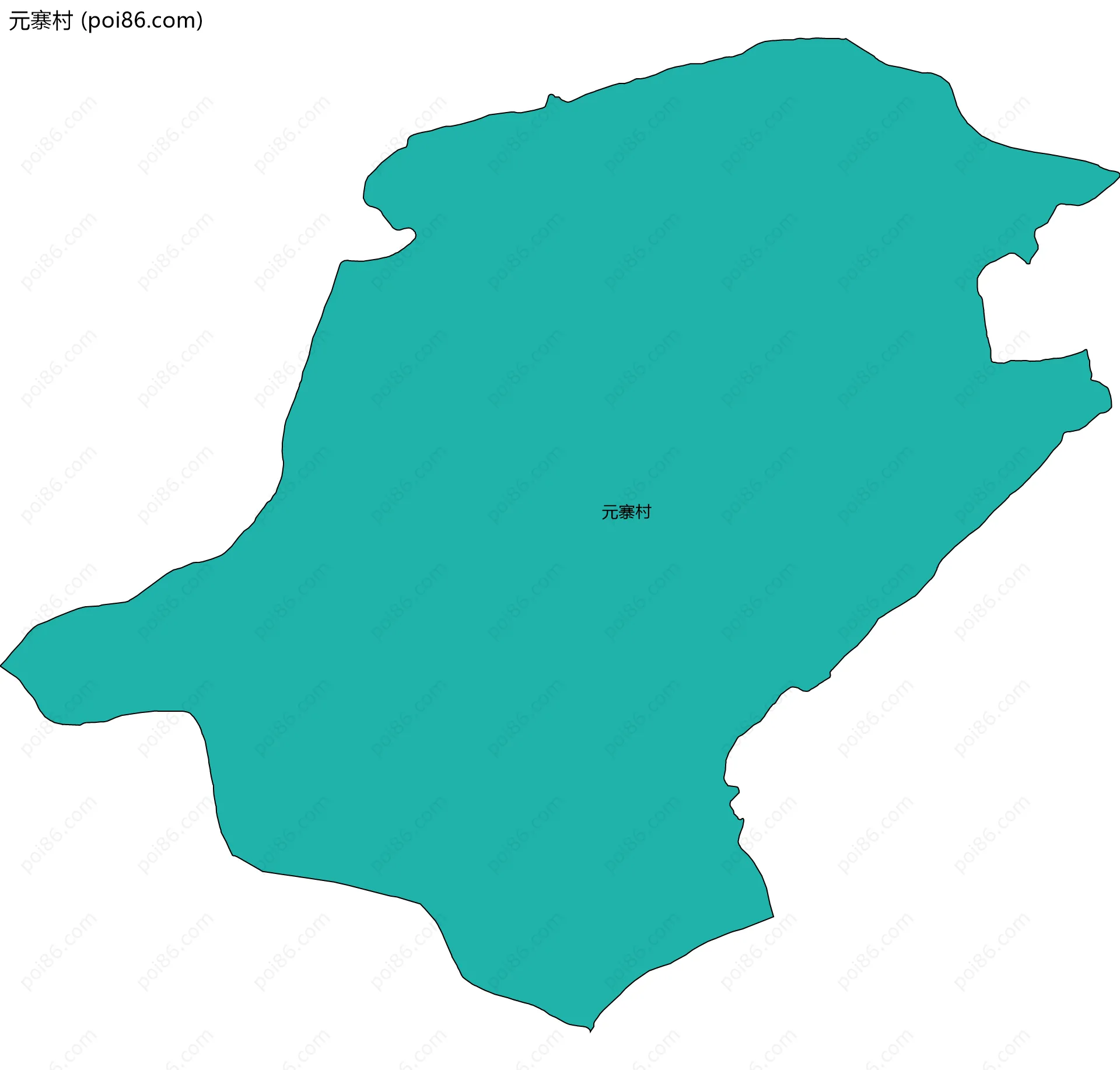 元寨村边界地图