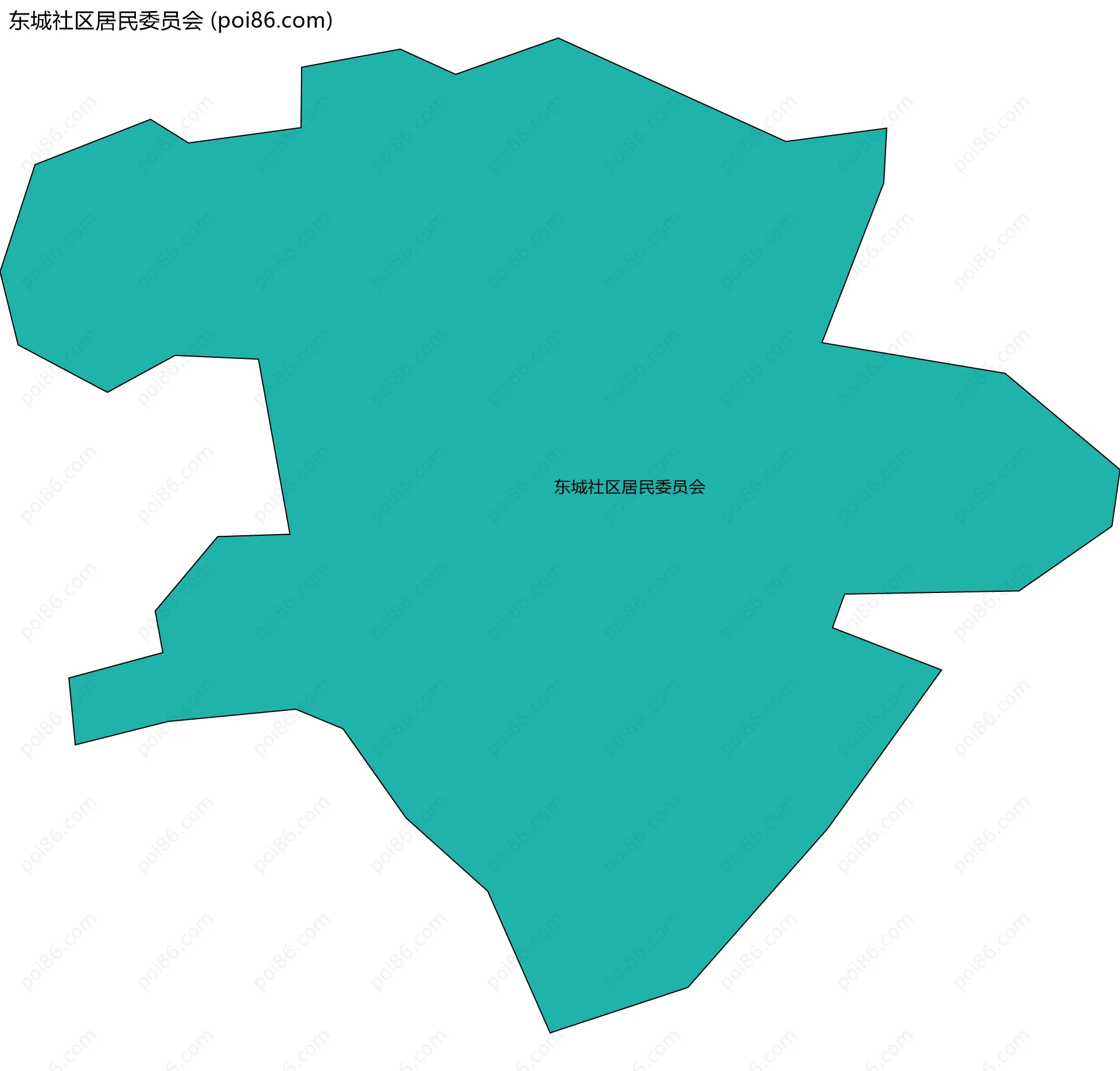东城社区居民委员会边界地图
