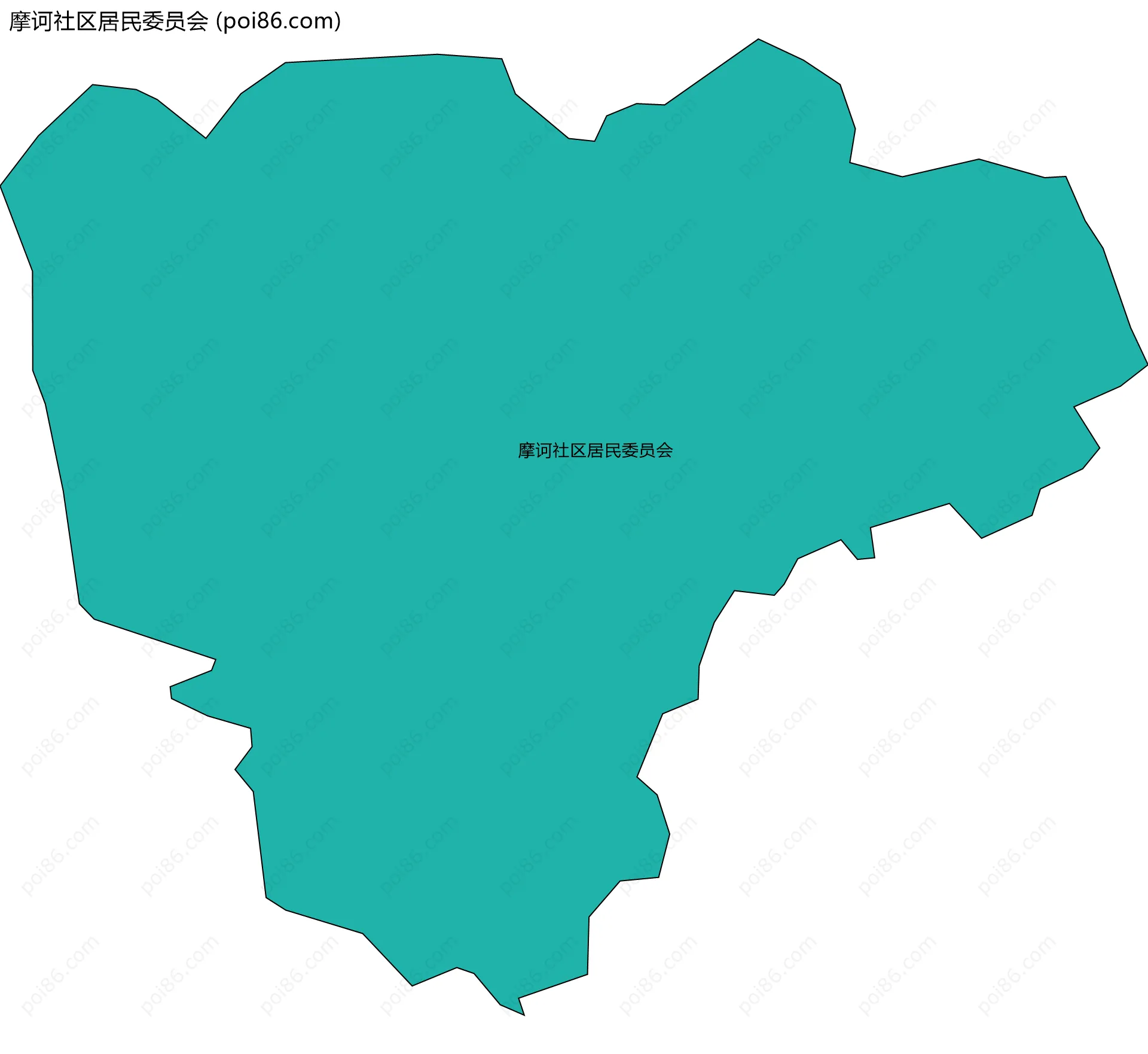 摩诃社区居民委员会边界地图