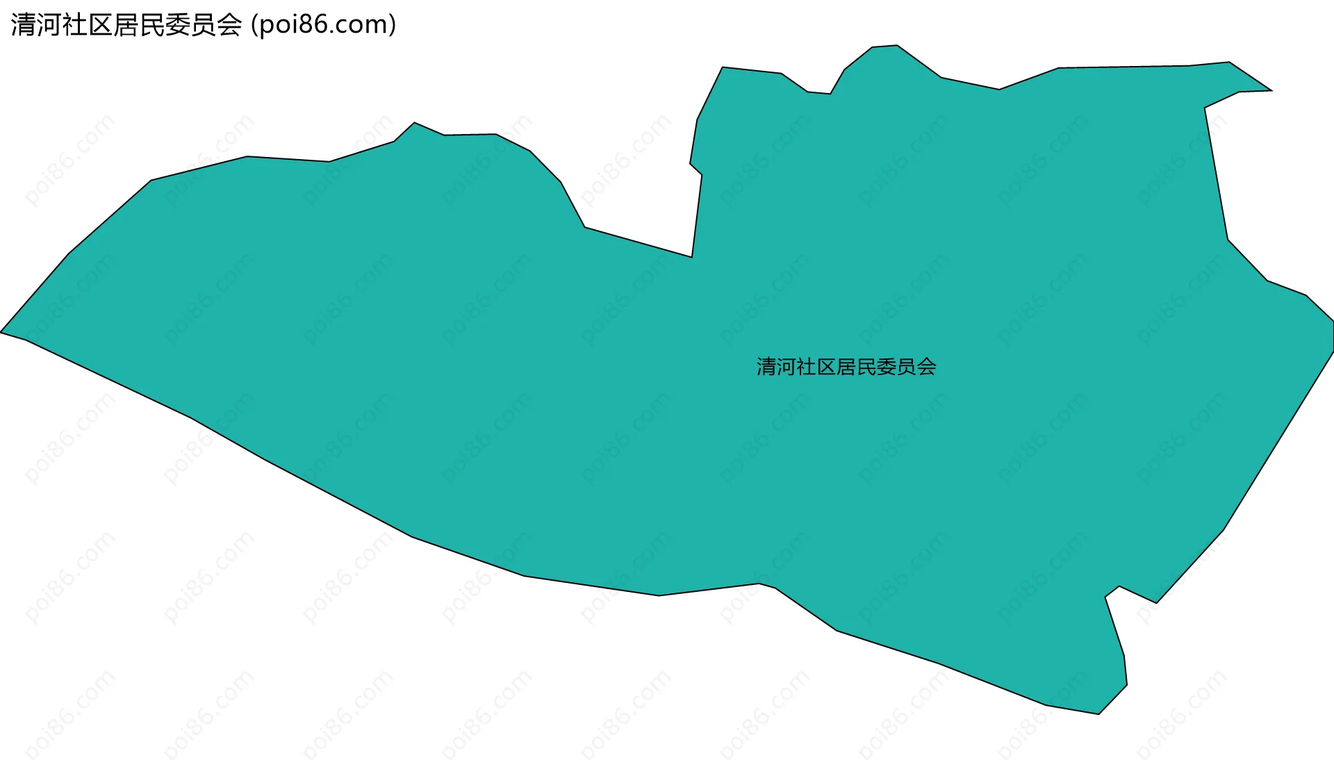 清河社区居民委员会边界地图