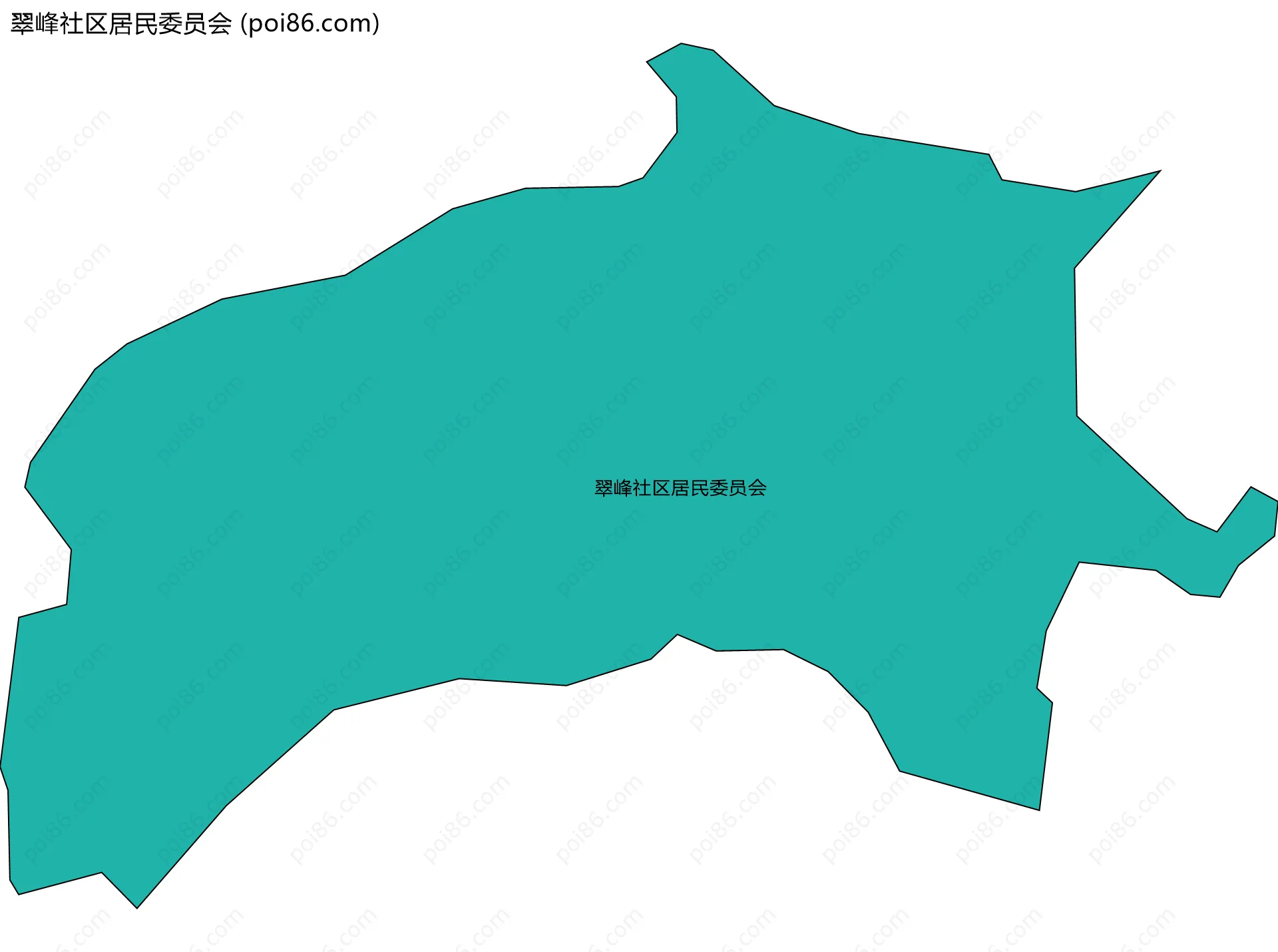 翠峰社区居民委员会边界地图