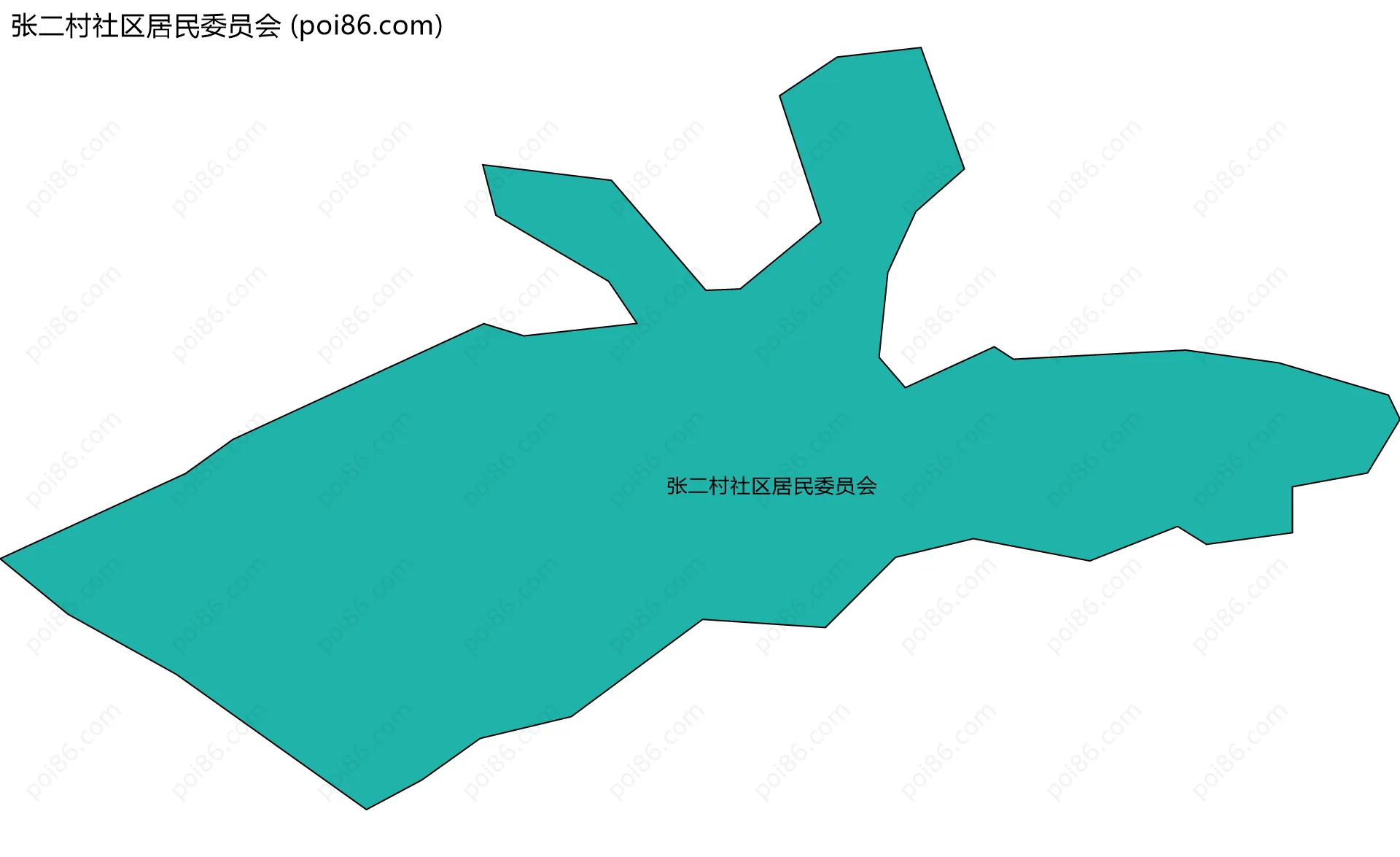 张二村社区居民委员会边界地图