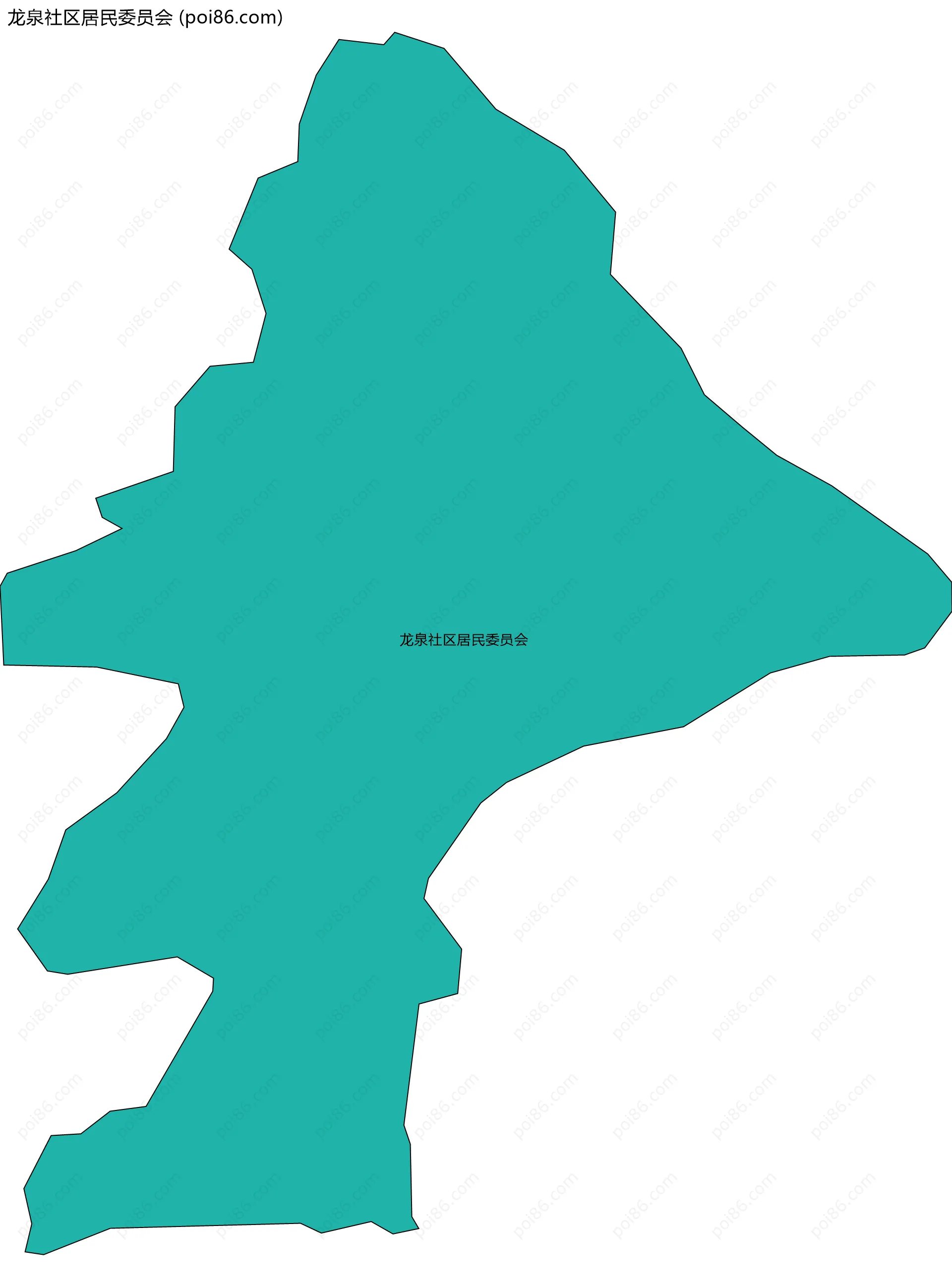 龙泉社区居民委员会边界地图