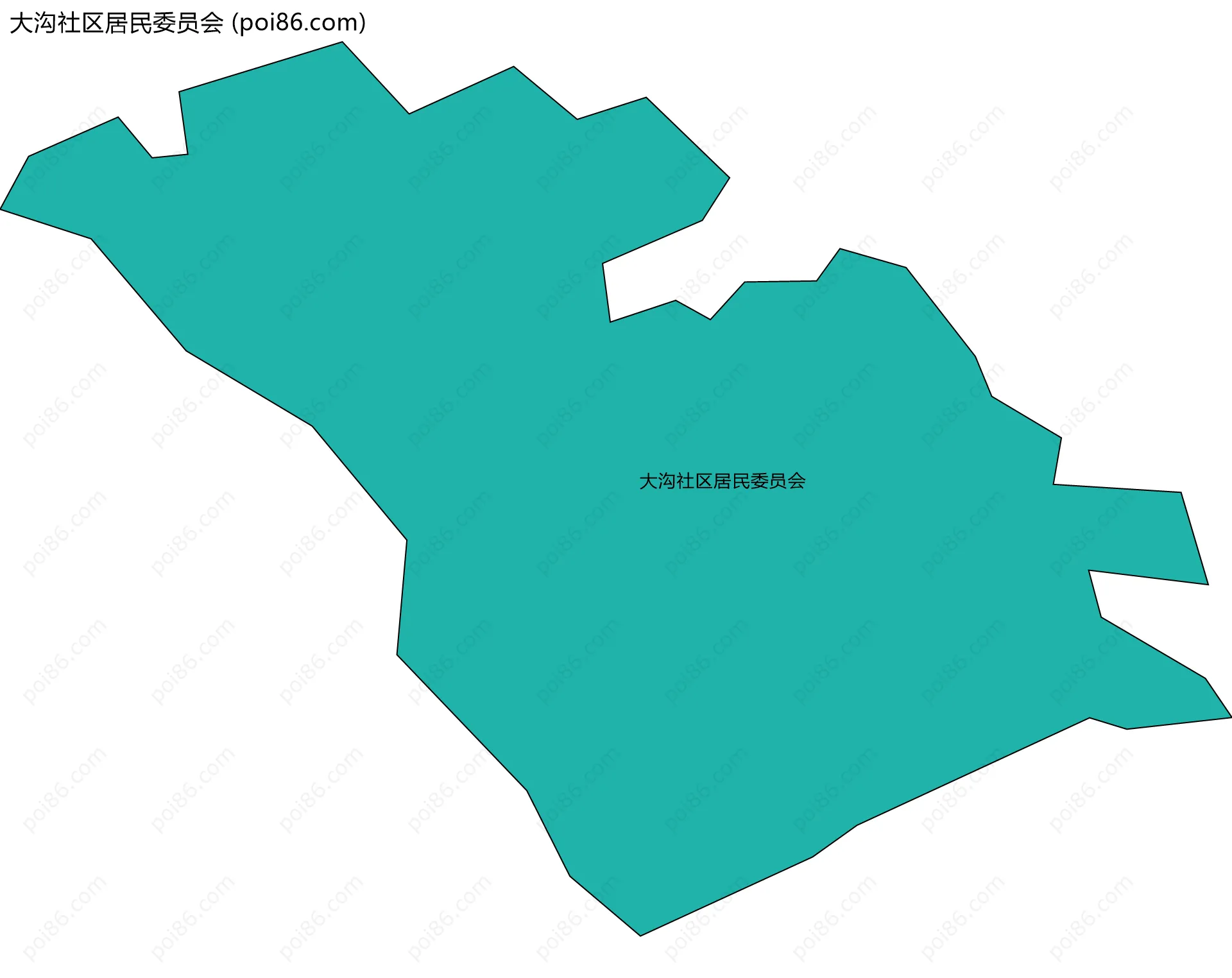 大沟社区居民委员会边界地图