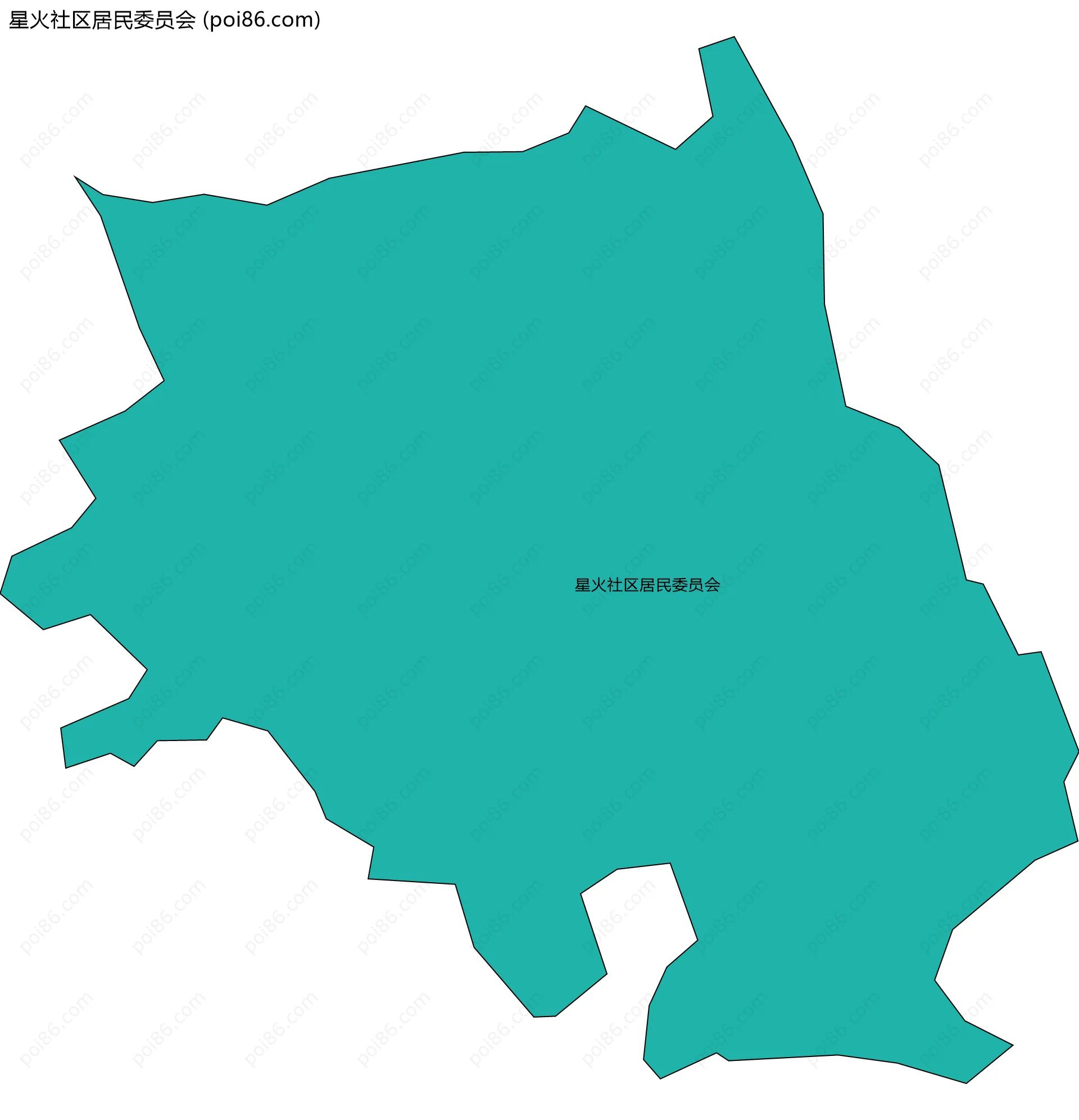 星火社区居民委员会边界地图