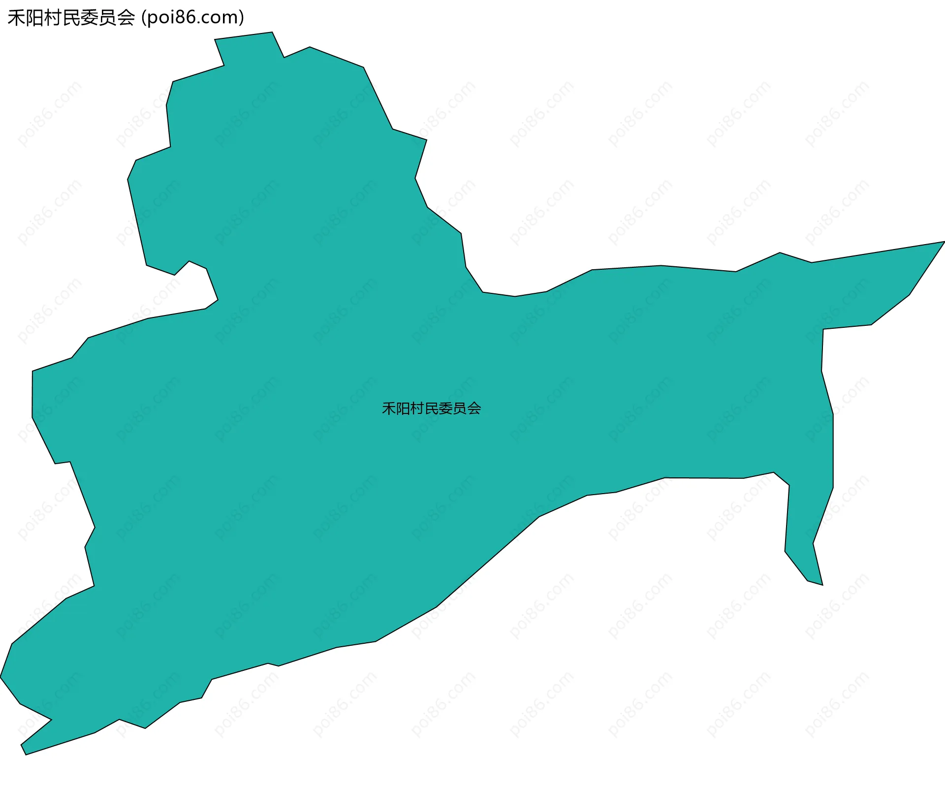禾阳村民委员会边界地图
