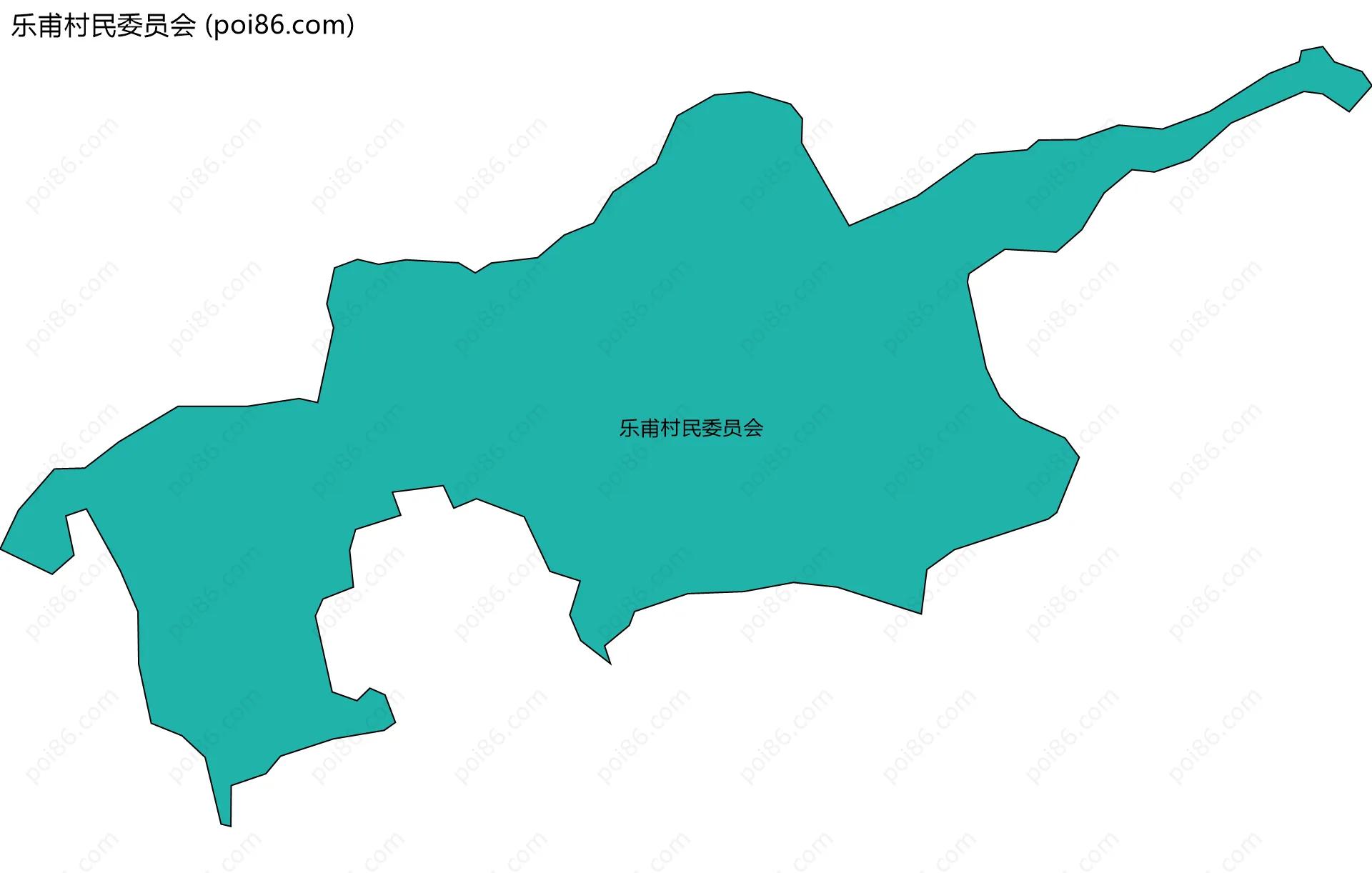 乐甫村民委员会边界地图