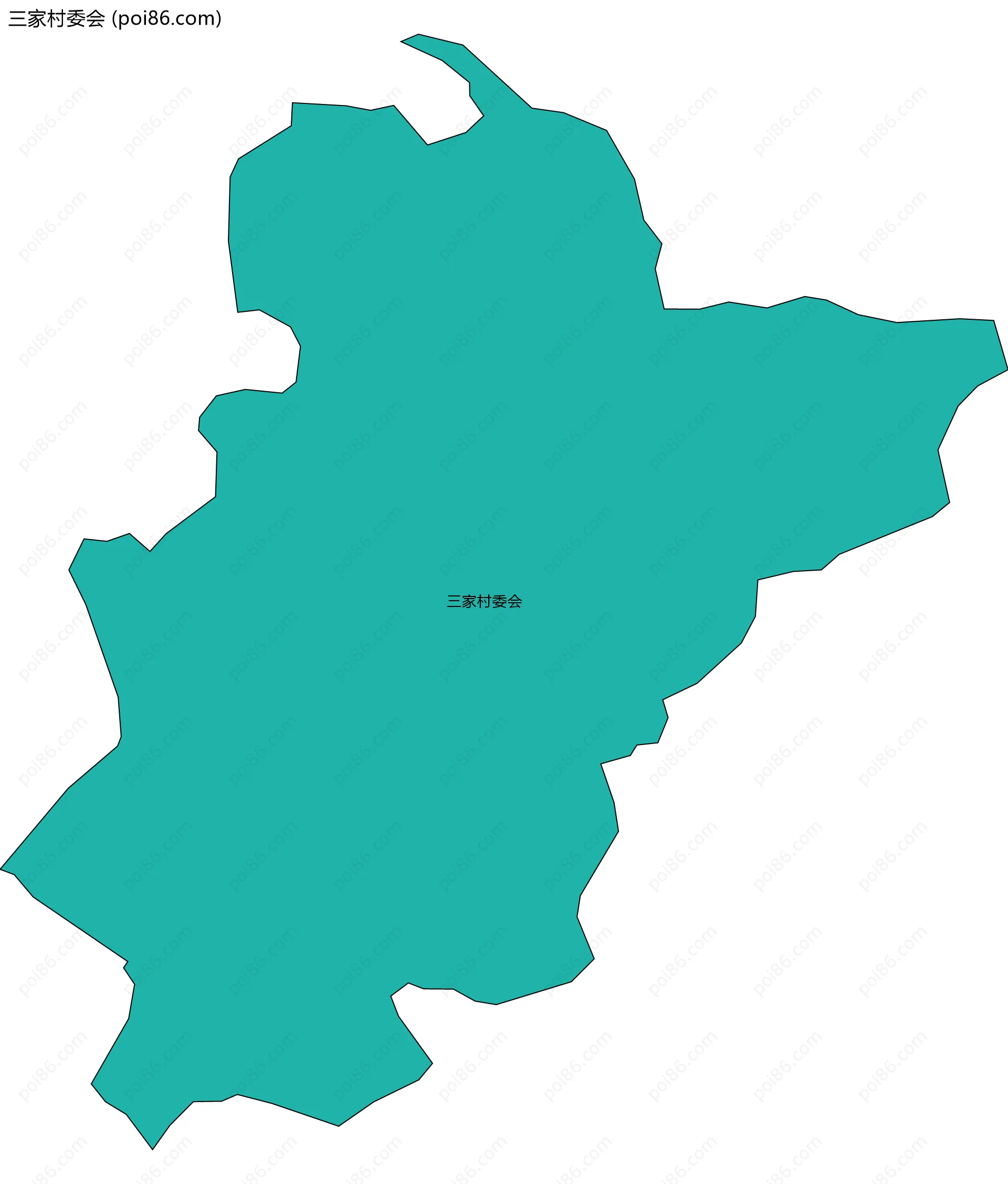 三家村委会边界地图
