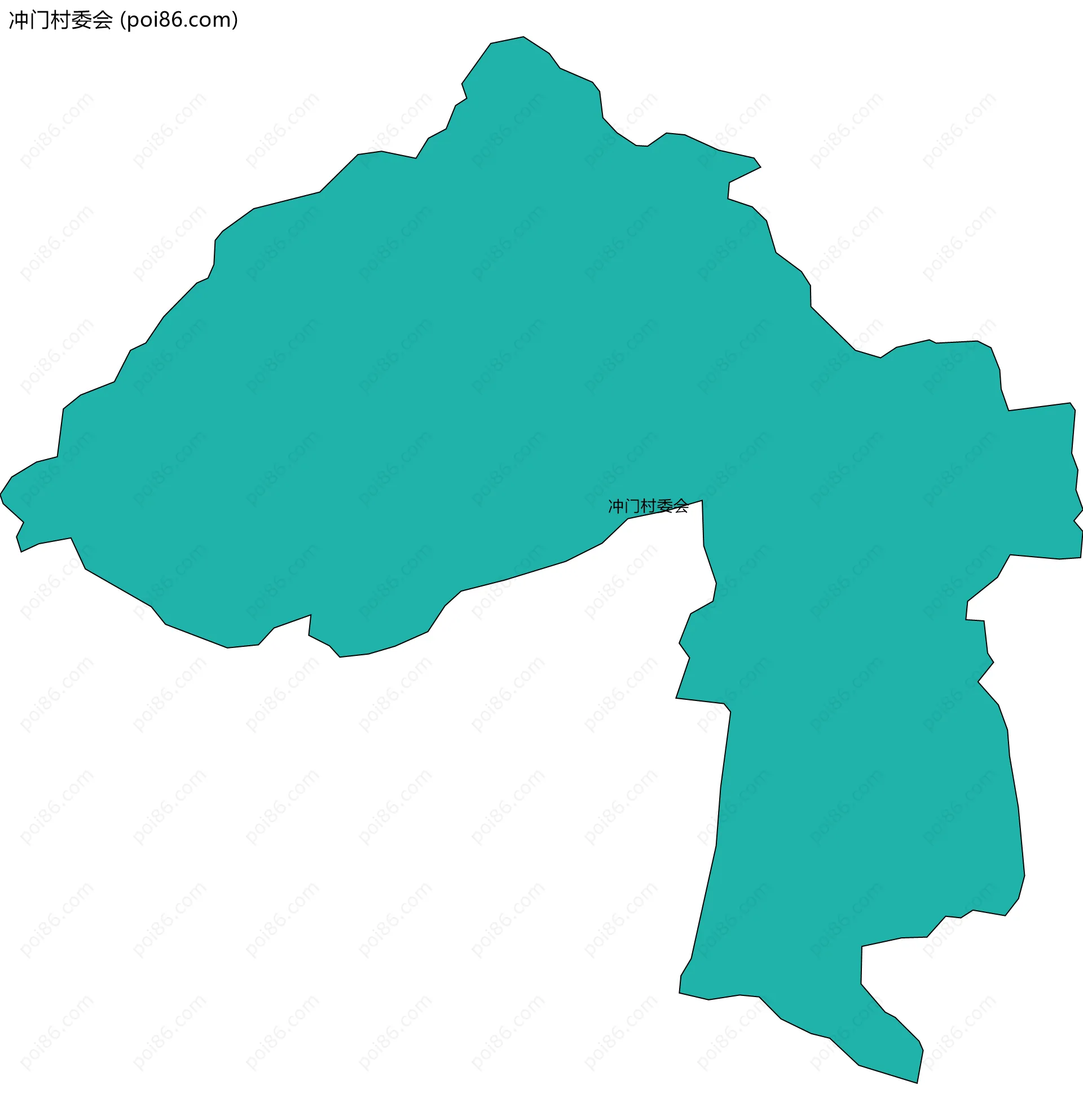 冲门村委会边界地图