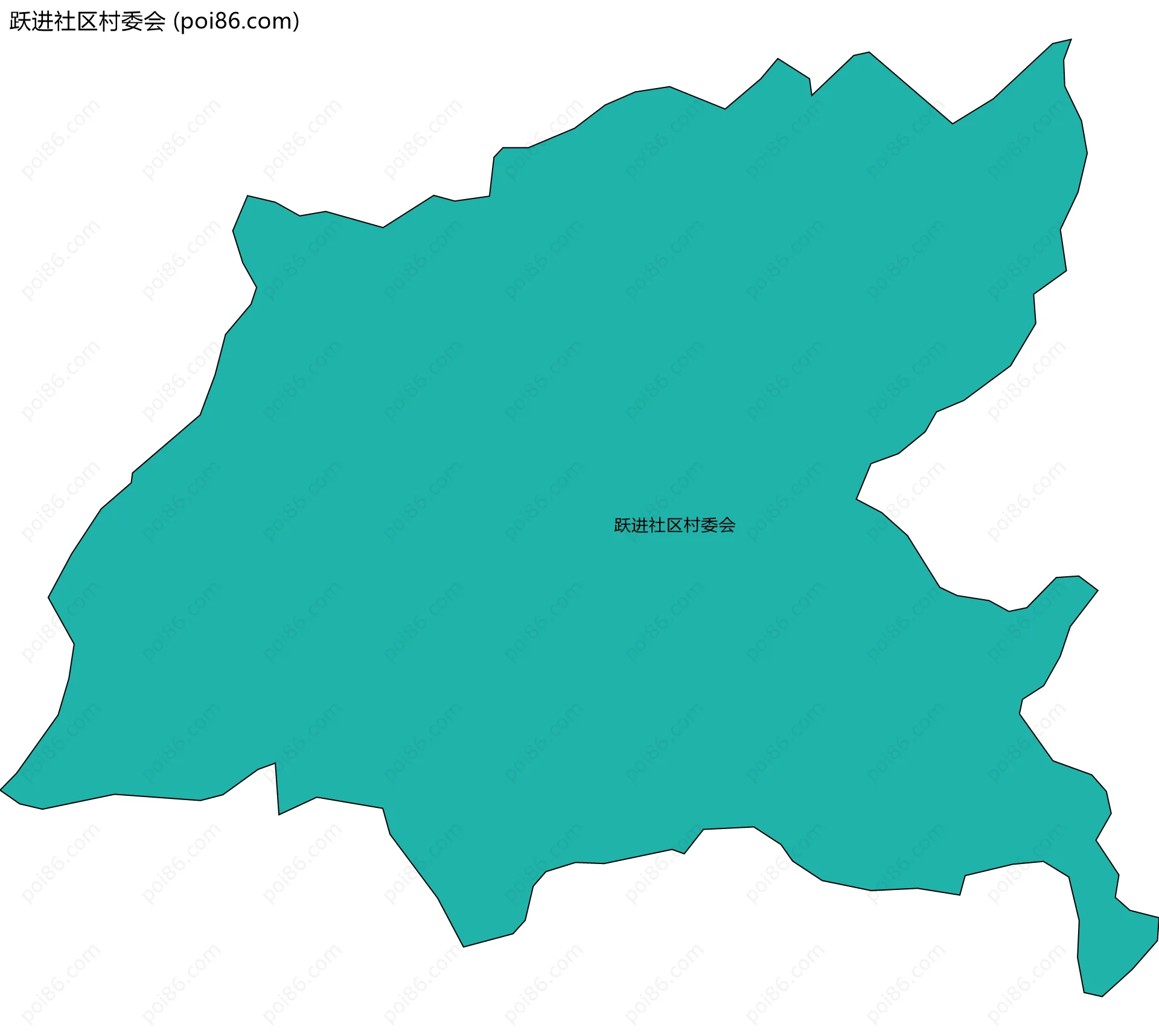 跃进社区村委会边界地图