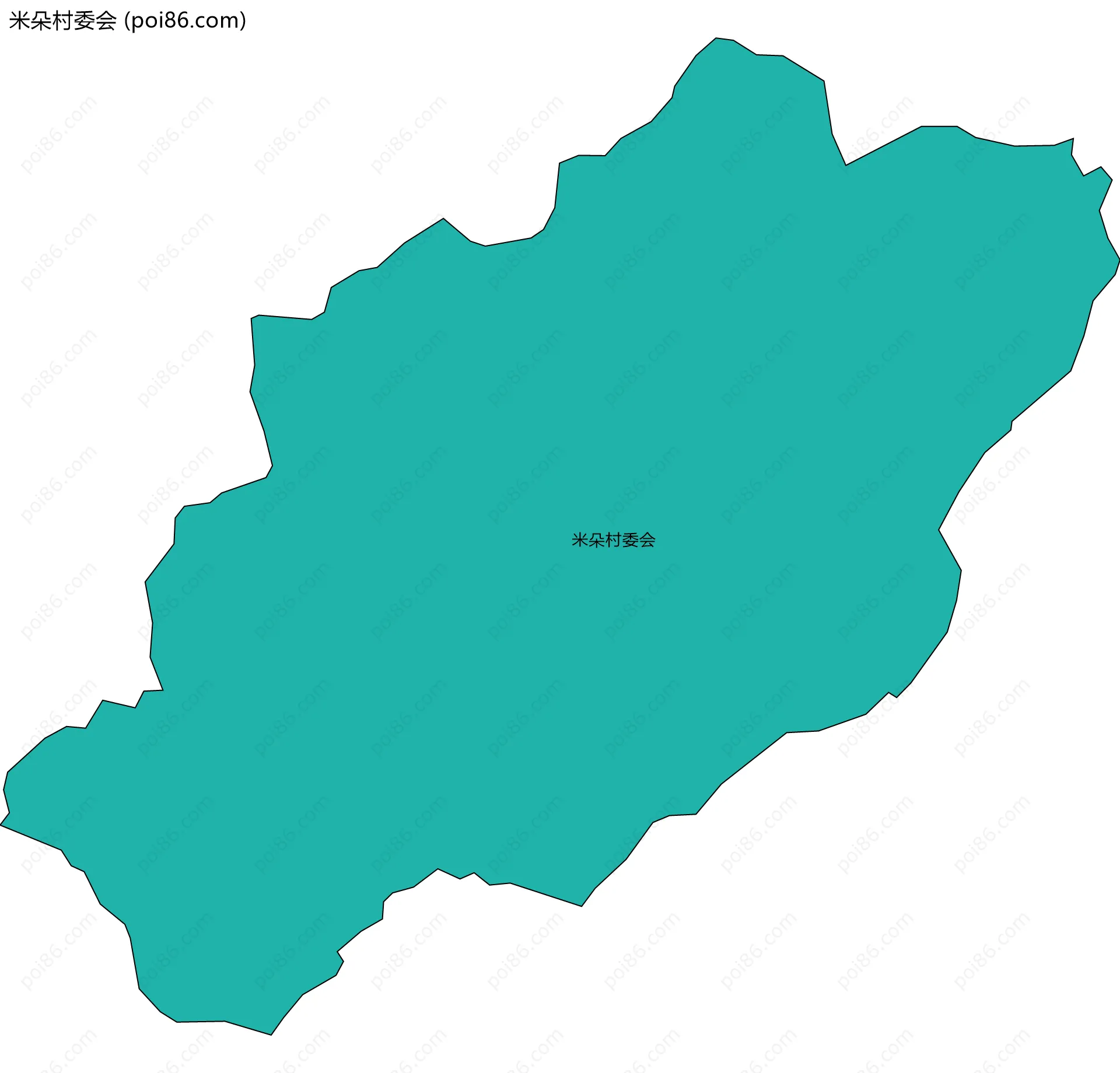 米朵村委会边界地图