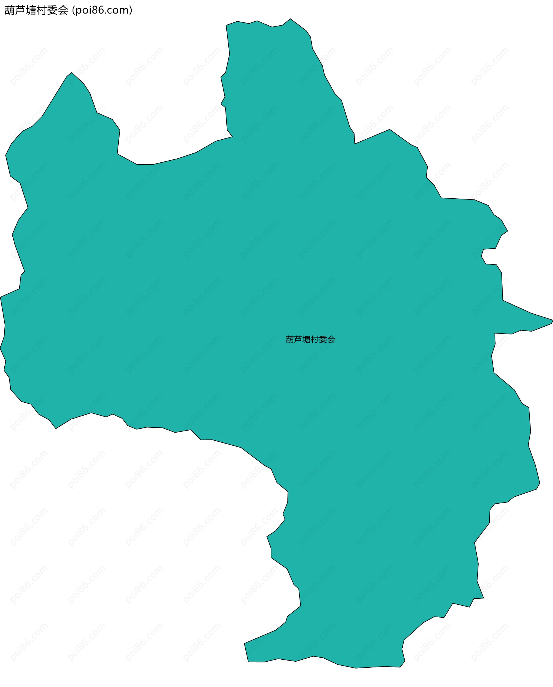 葫芦塘村委会边界地图