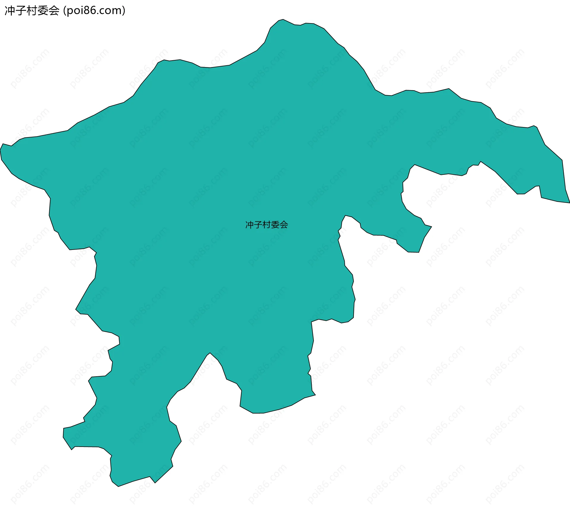 冲子村委会边界地图