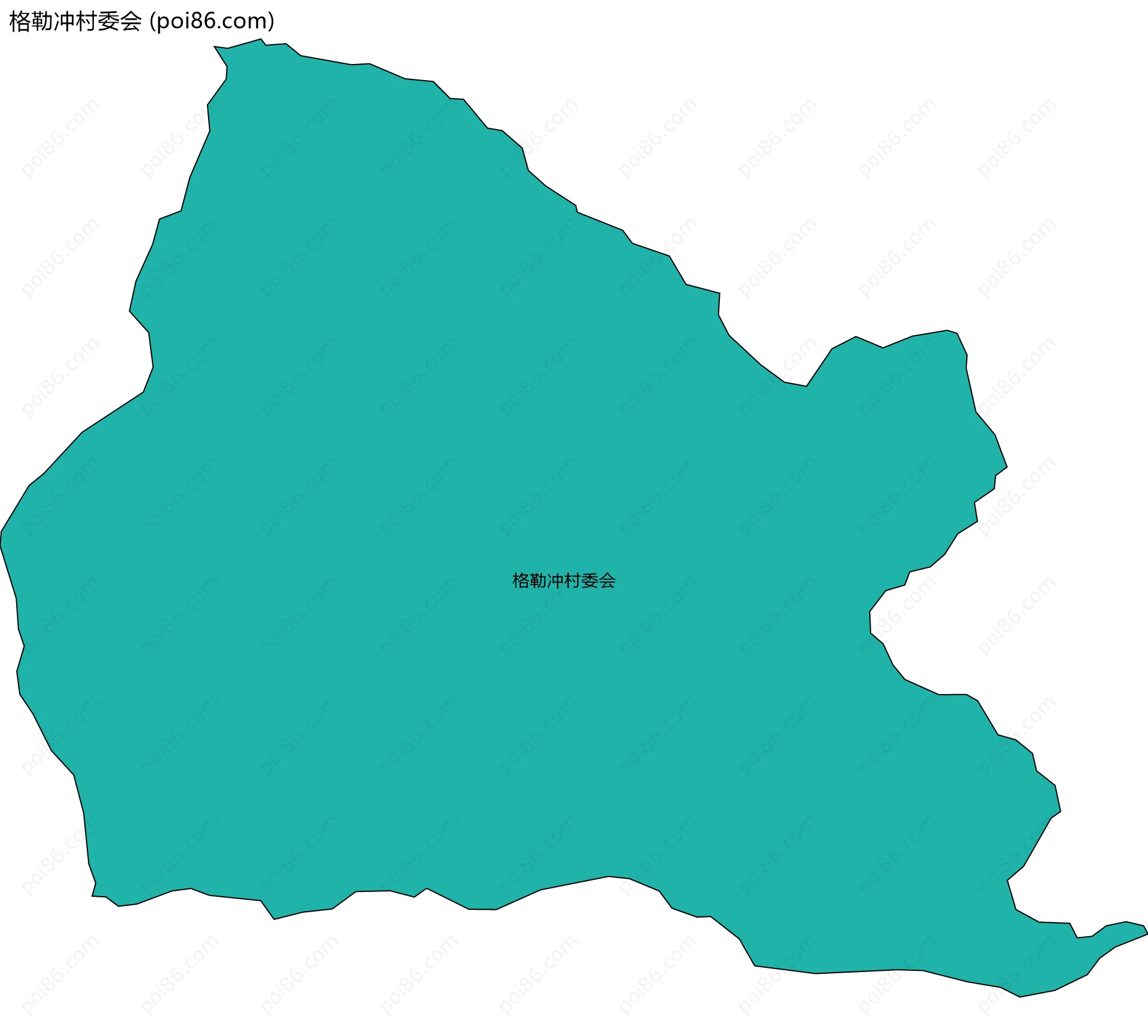 格勒冲村委会边界地图