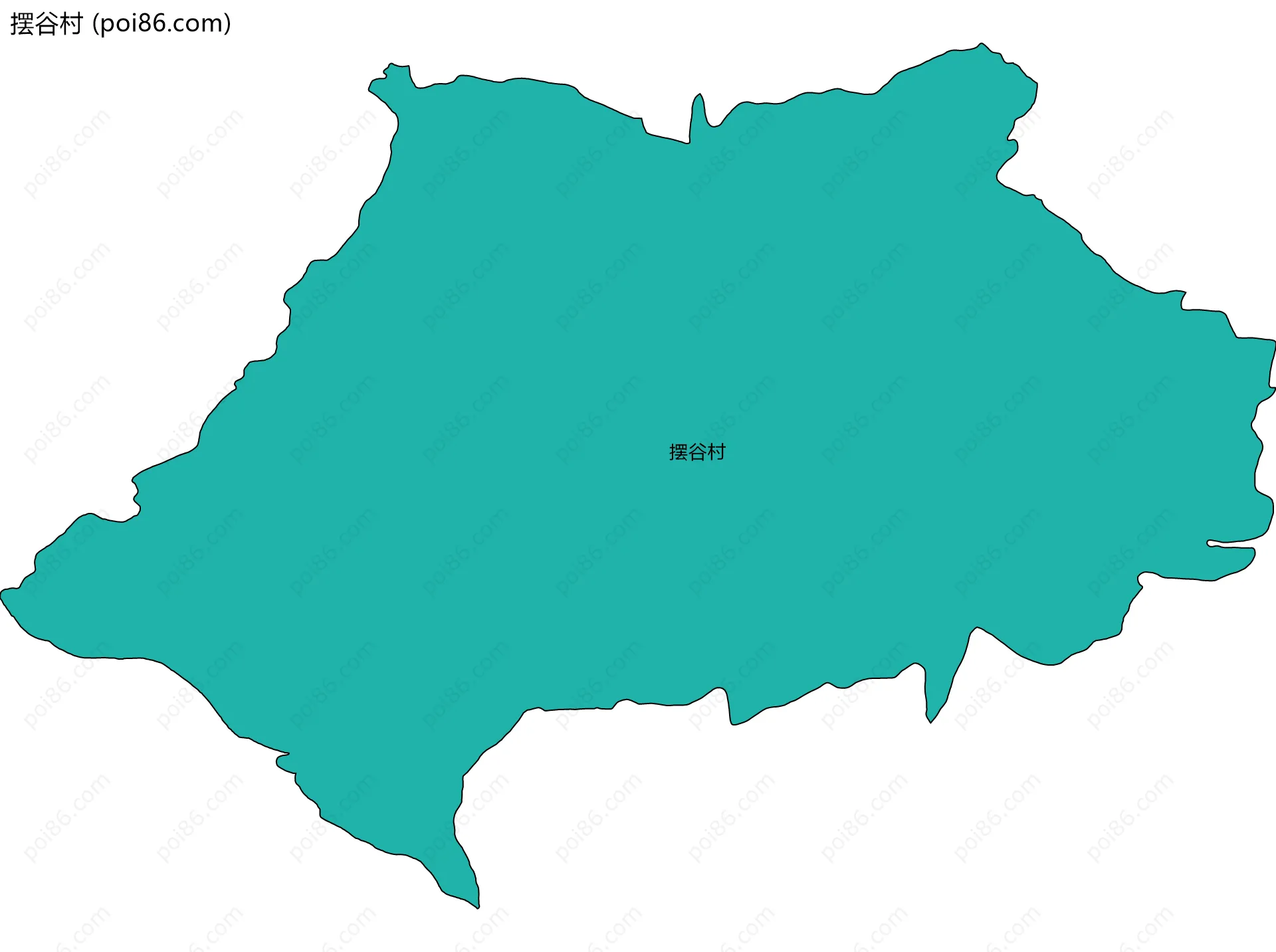 摆谷村边界地图