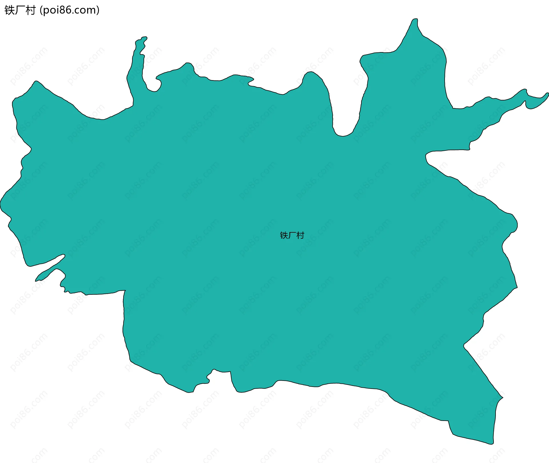 铁厂村边界地图