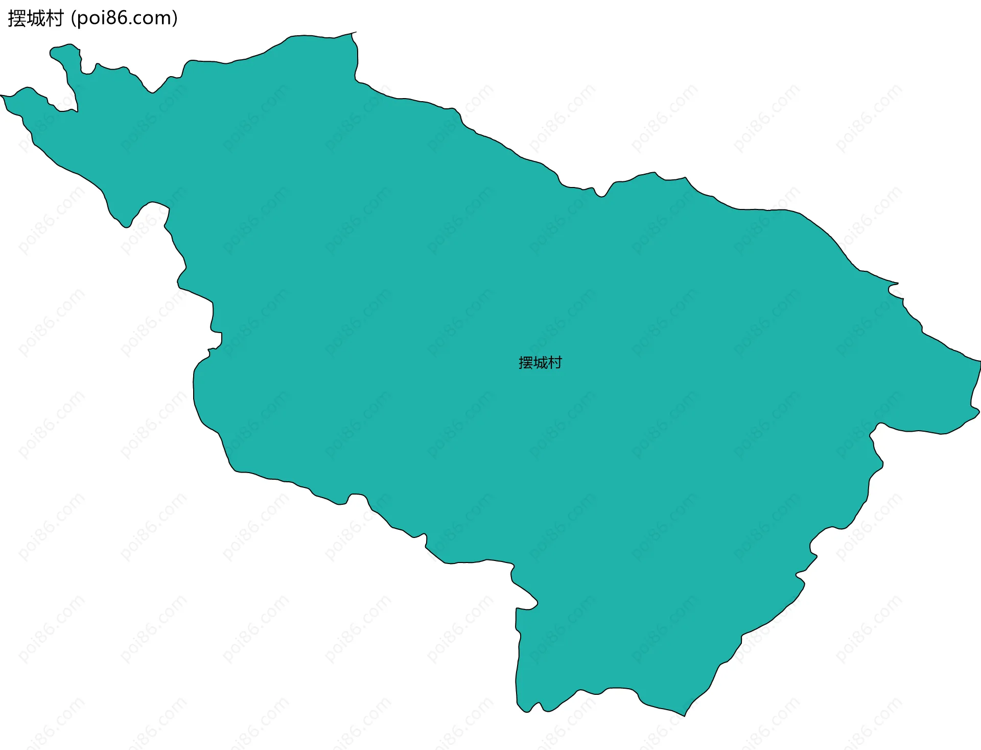 摆城村边界地图