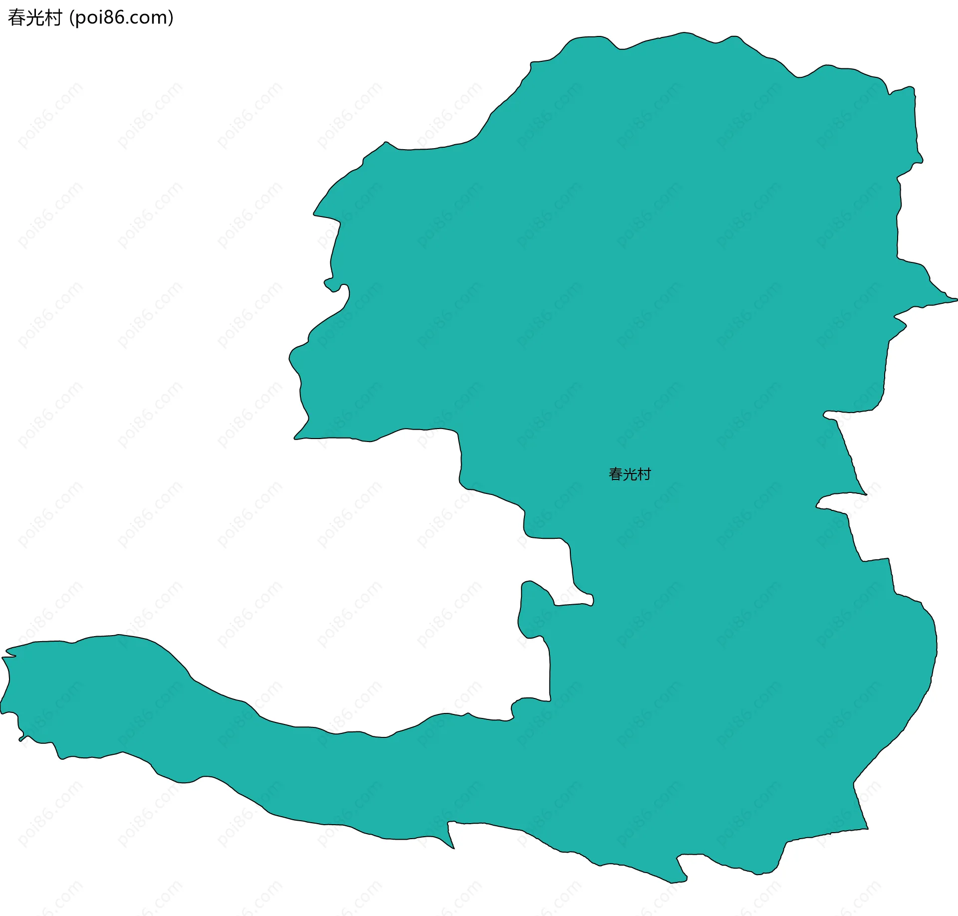 春光村边界地图