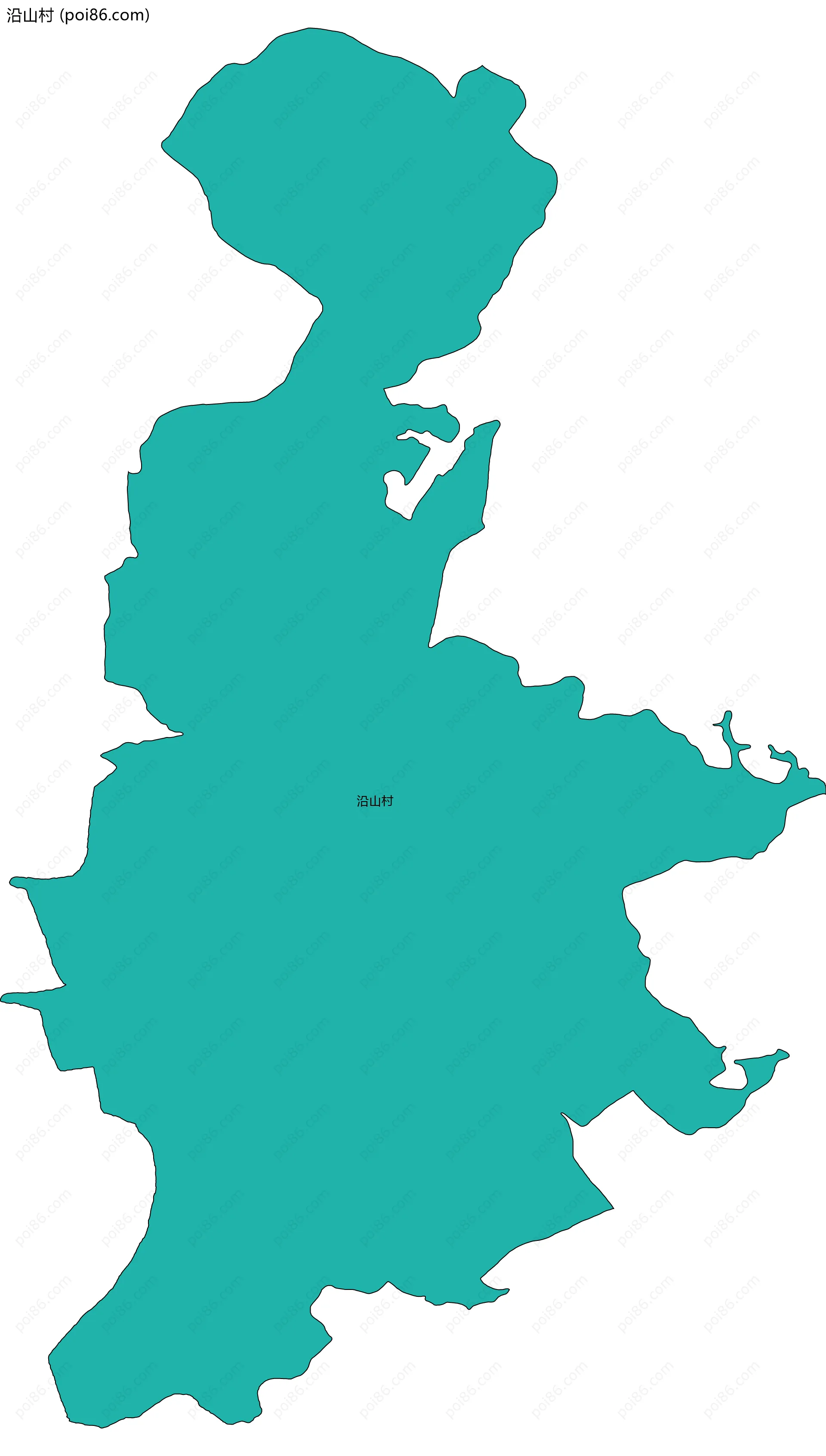 沿山村边界地图