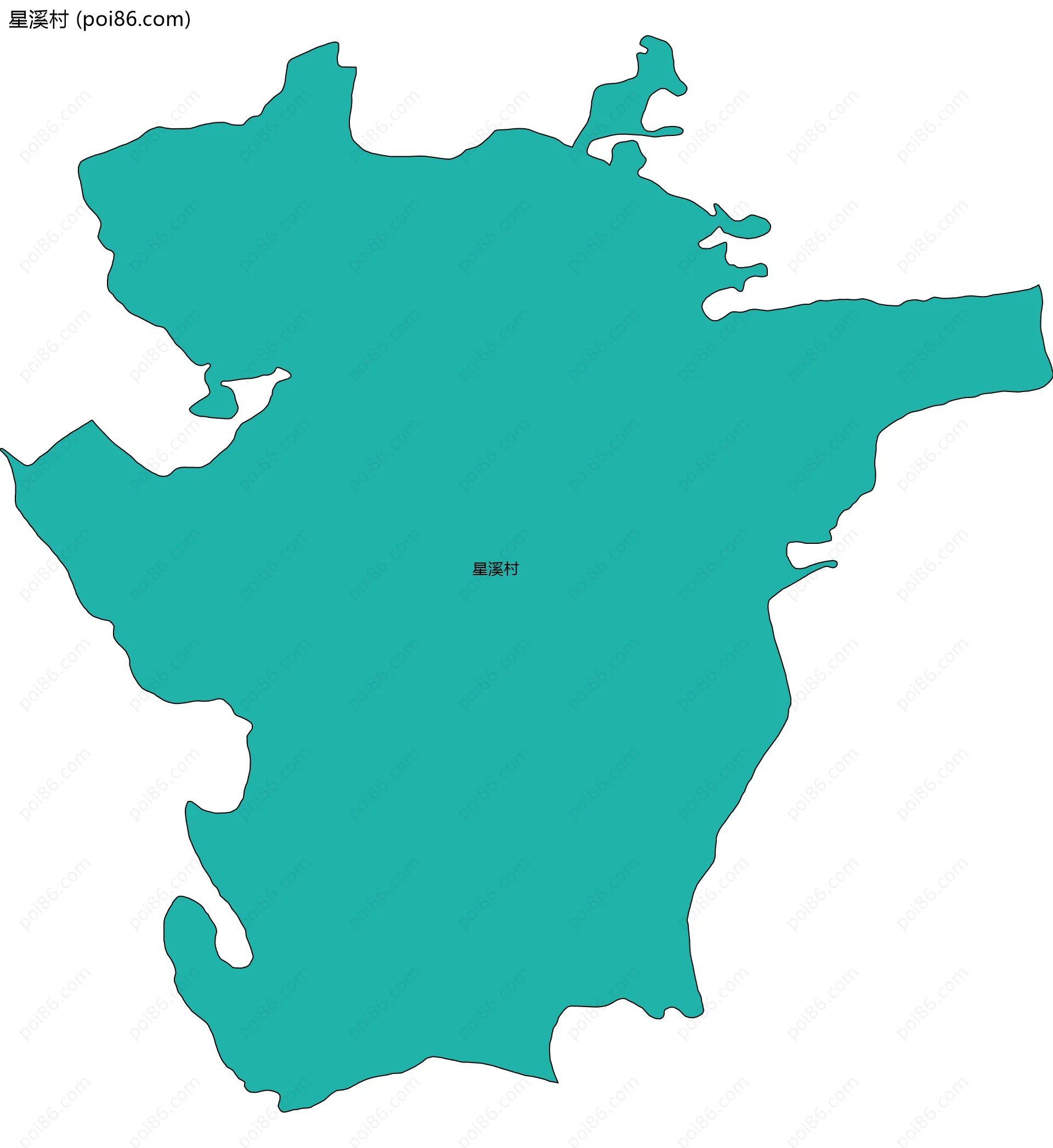星溪村边界地图
