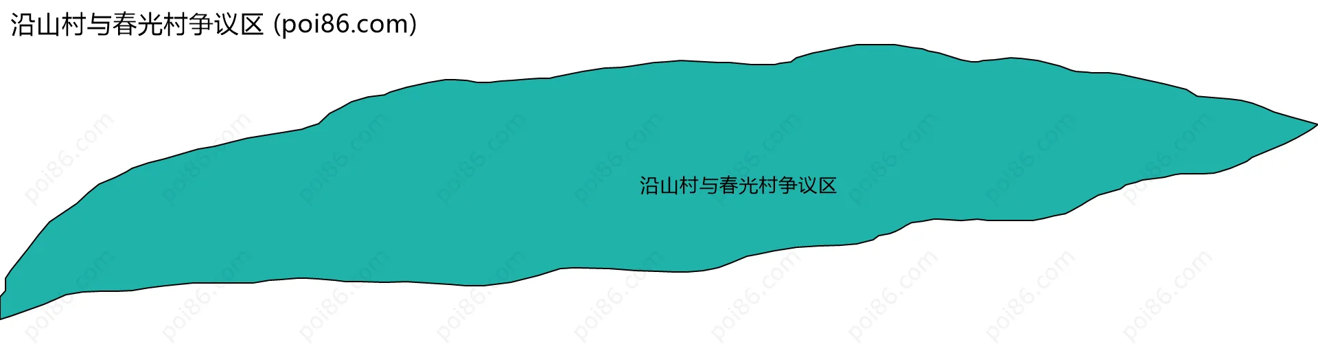 沿山村与春光村争议区边界地图