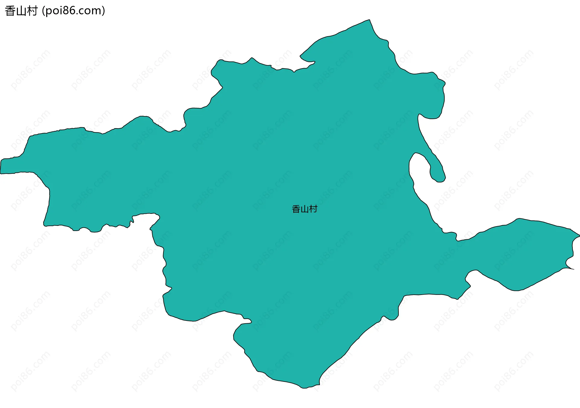 香山村边界地图