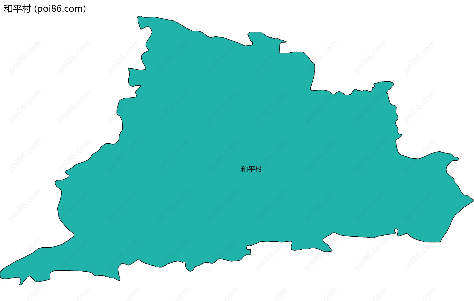 和平村边界地图