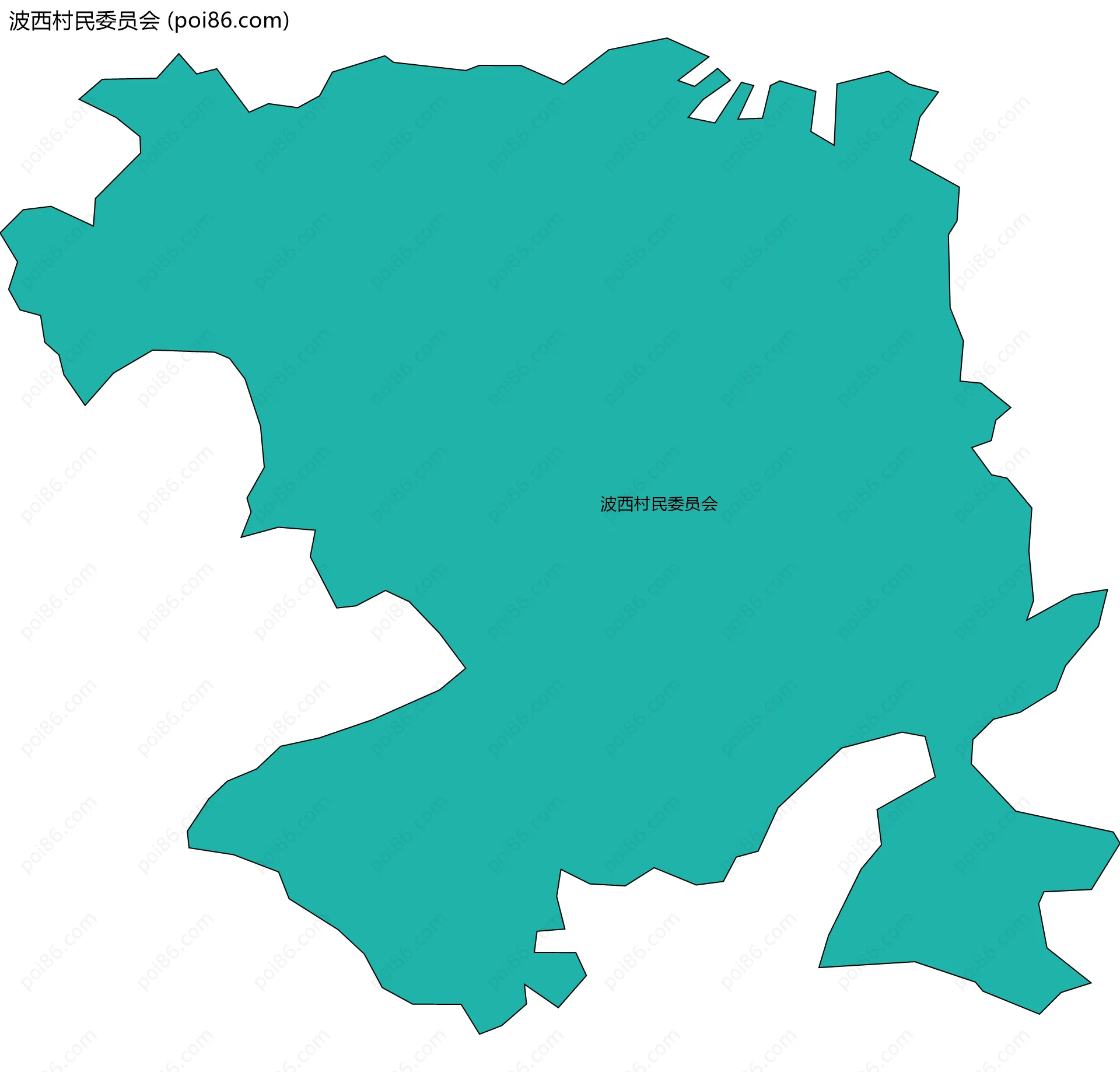 波西村民委员会边界地图